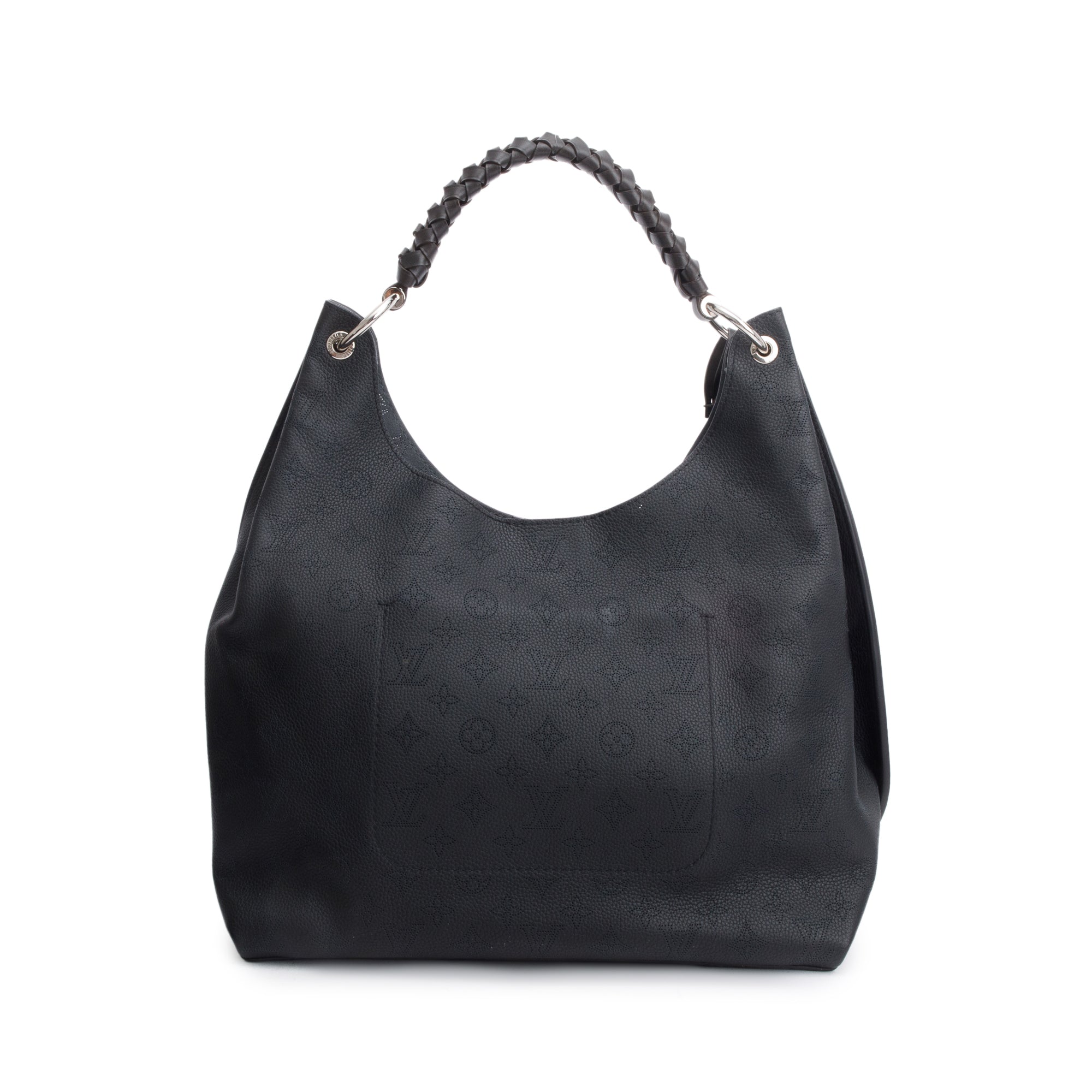 Louis Vuitton 2022 Black Monogram Mahina Carmel Hobo Bag