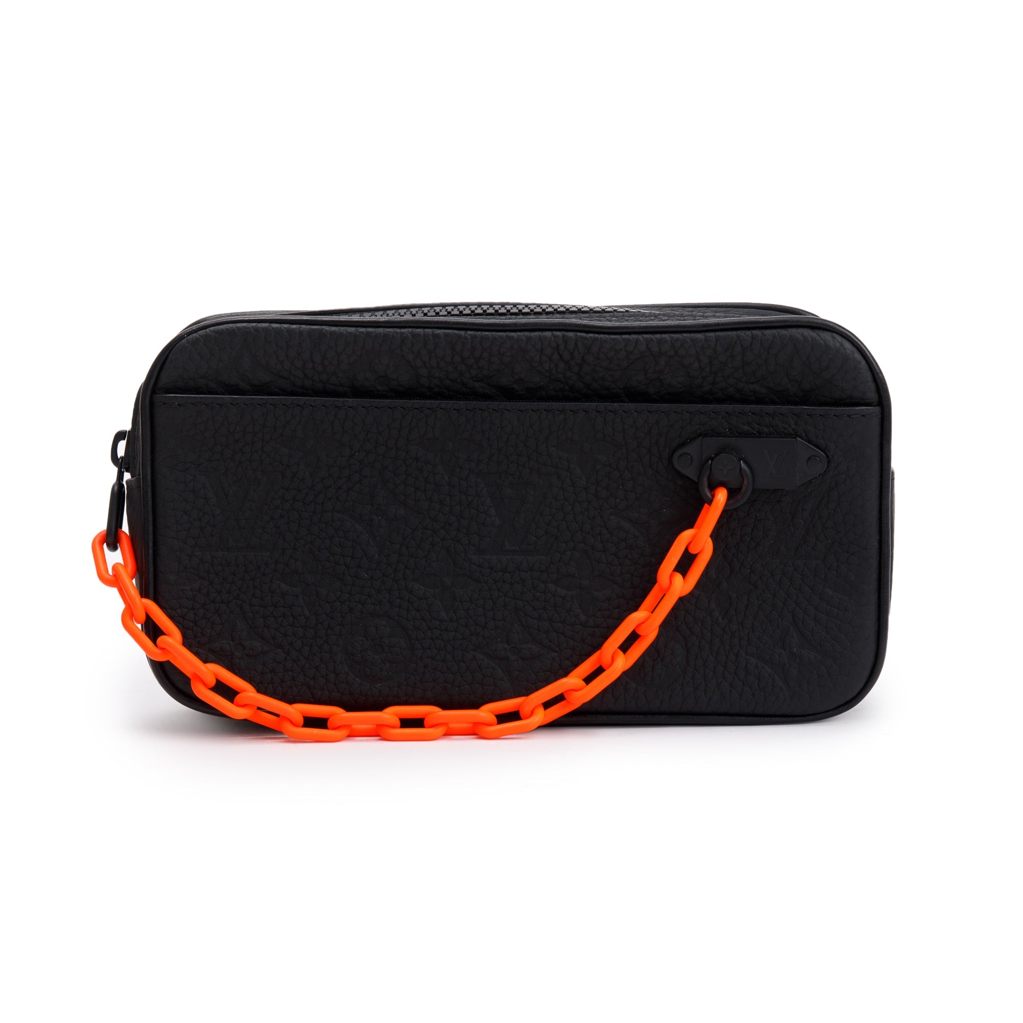 Louis Vuitton 2022 Black Monogram Taurillon Leather Uniformes Solar Ray Soft Pochette Volga Belt Bag