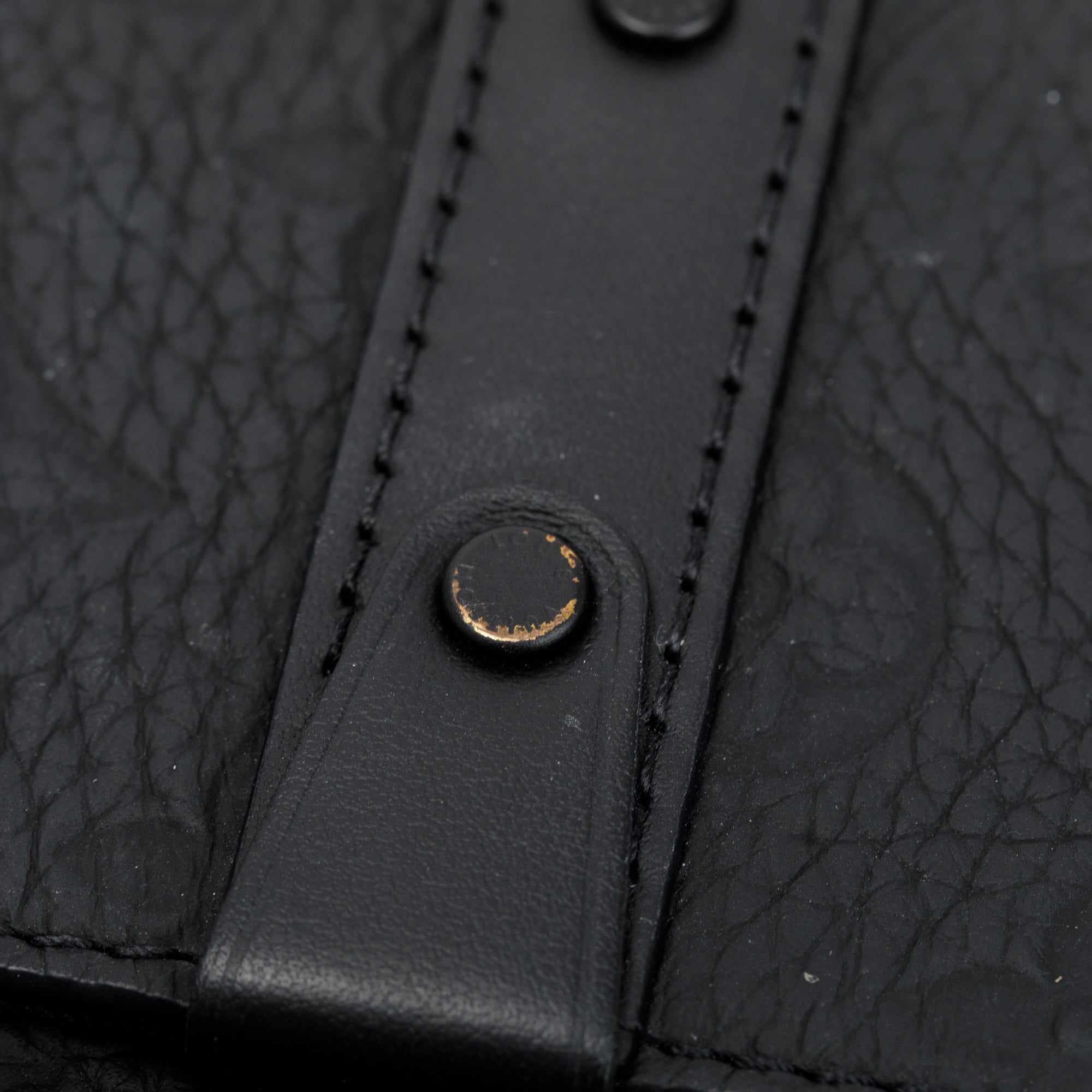 Louis Vuitton 2022 Black Taurillon Monogram Embossed Leather Soft Trunk Messenger Bag