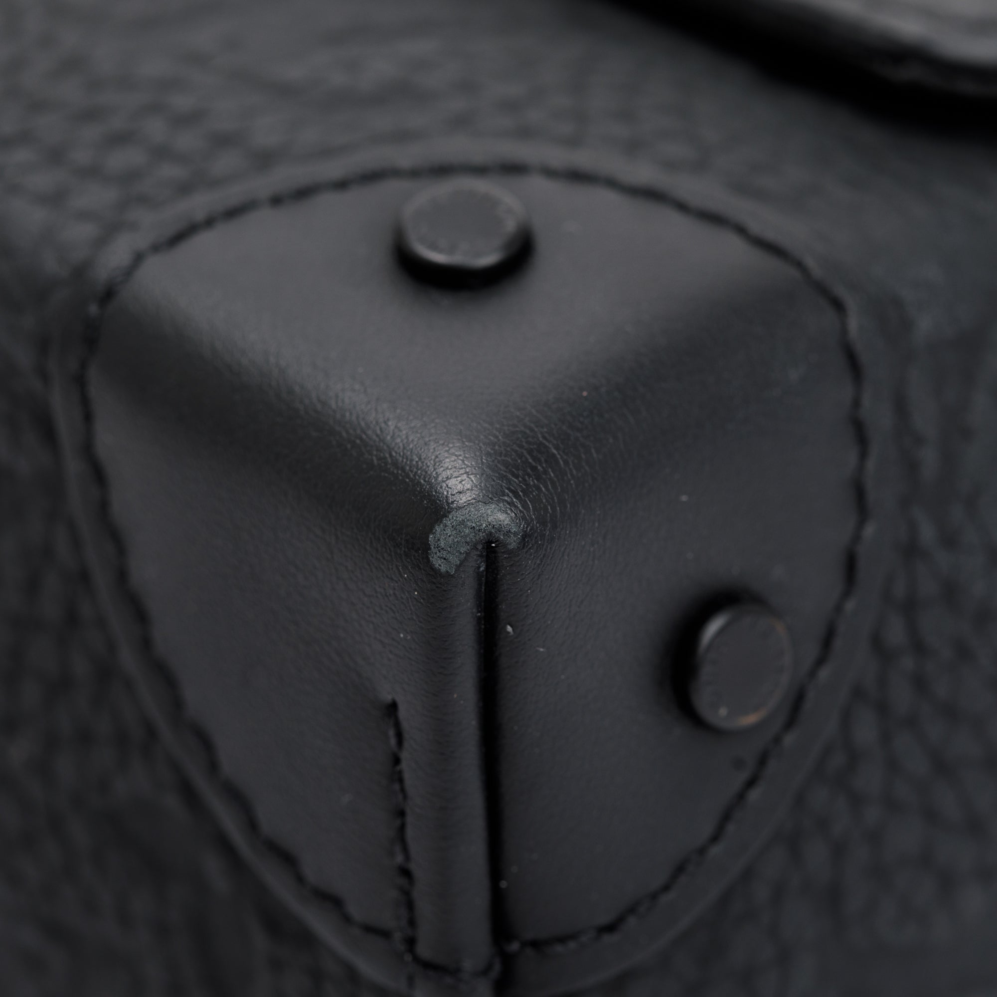 Louis Vuitton 2022 Black Taurillon Monogram Embossed Leather Soft Trunk Messenger Bag