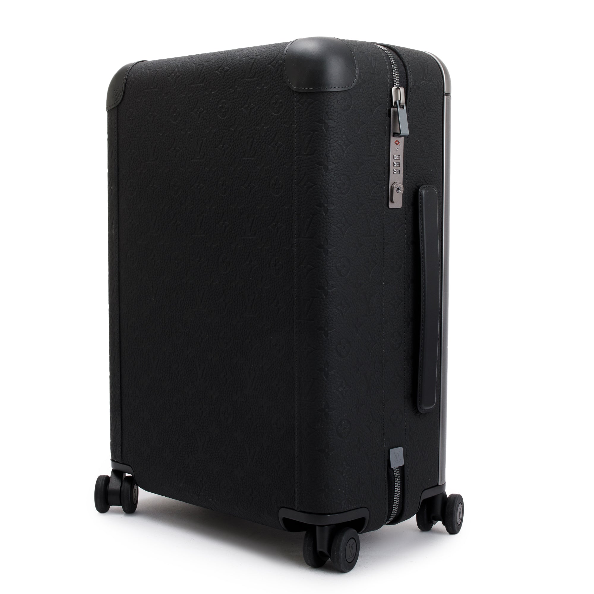 Louis Vuitton 2022 Black Taurillon Monogram Leather Horizon 55 Luggage w/ Box