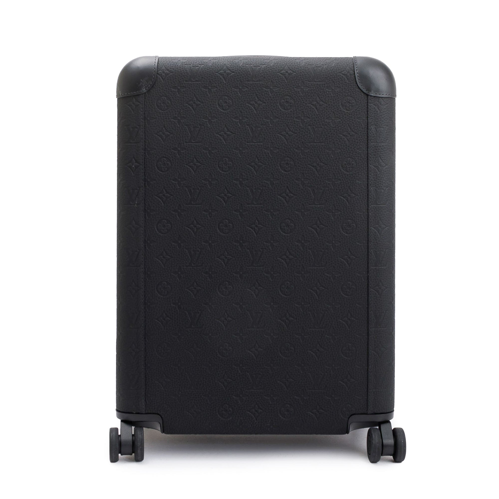 Louis Vuitton 2022 Black Taurillon Monogram Leather Horizon 55 Luggage w/ Box