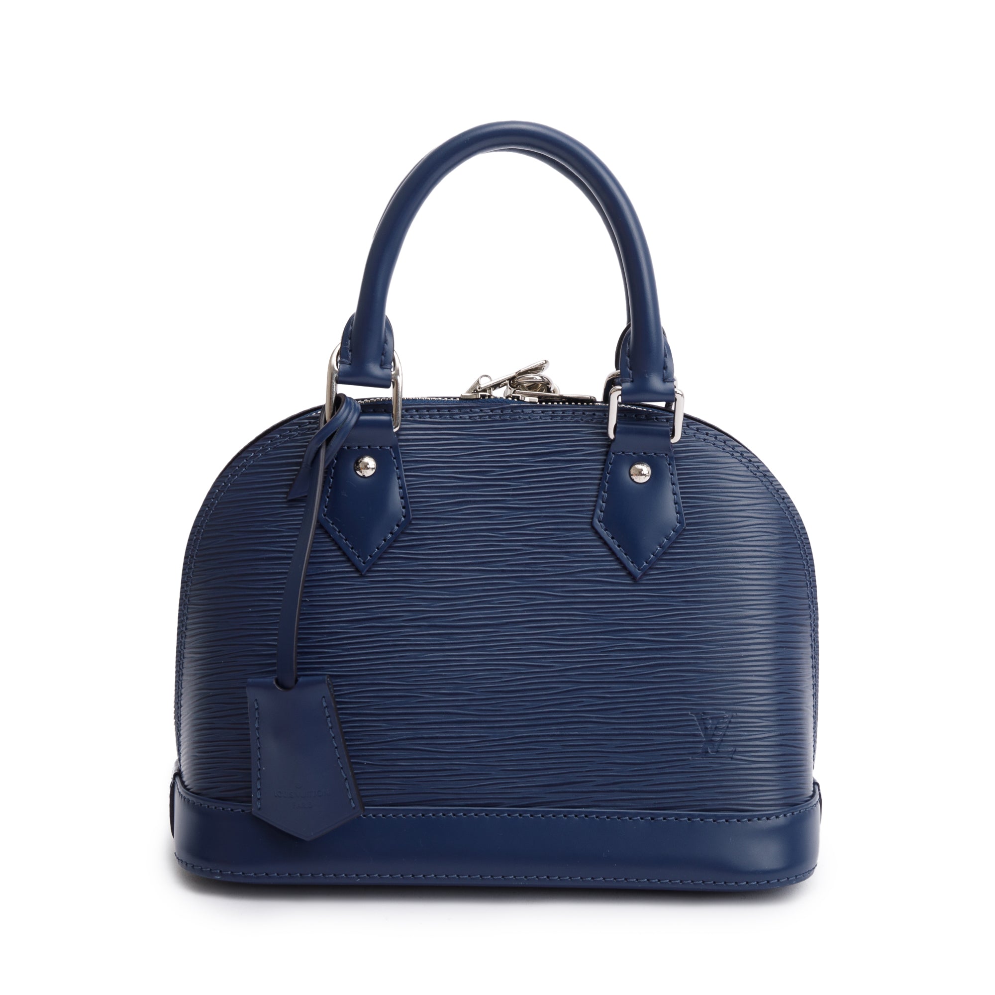 Louis Vuitton 2022 Blue Epi Leather Alma BB w/ Strap, Box & Receipt