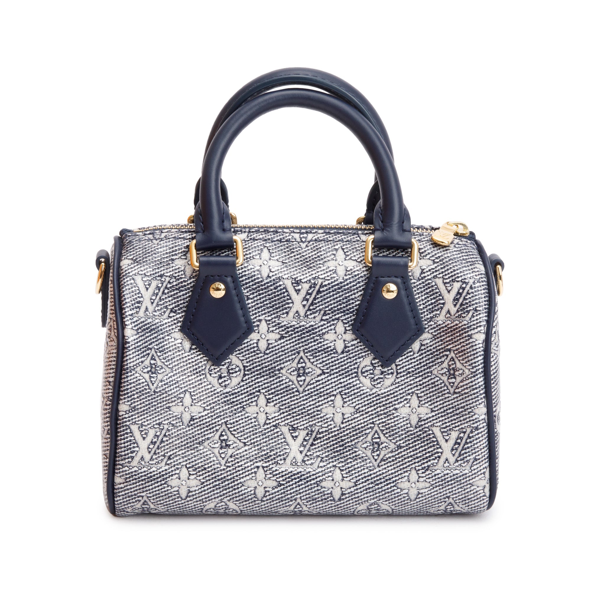 Louis Vuitton 2022 Blue Monoglam Jacquard Canvas Speedy