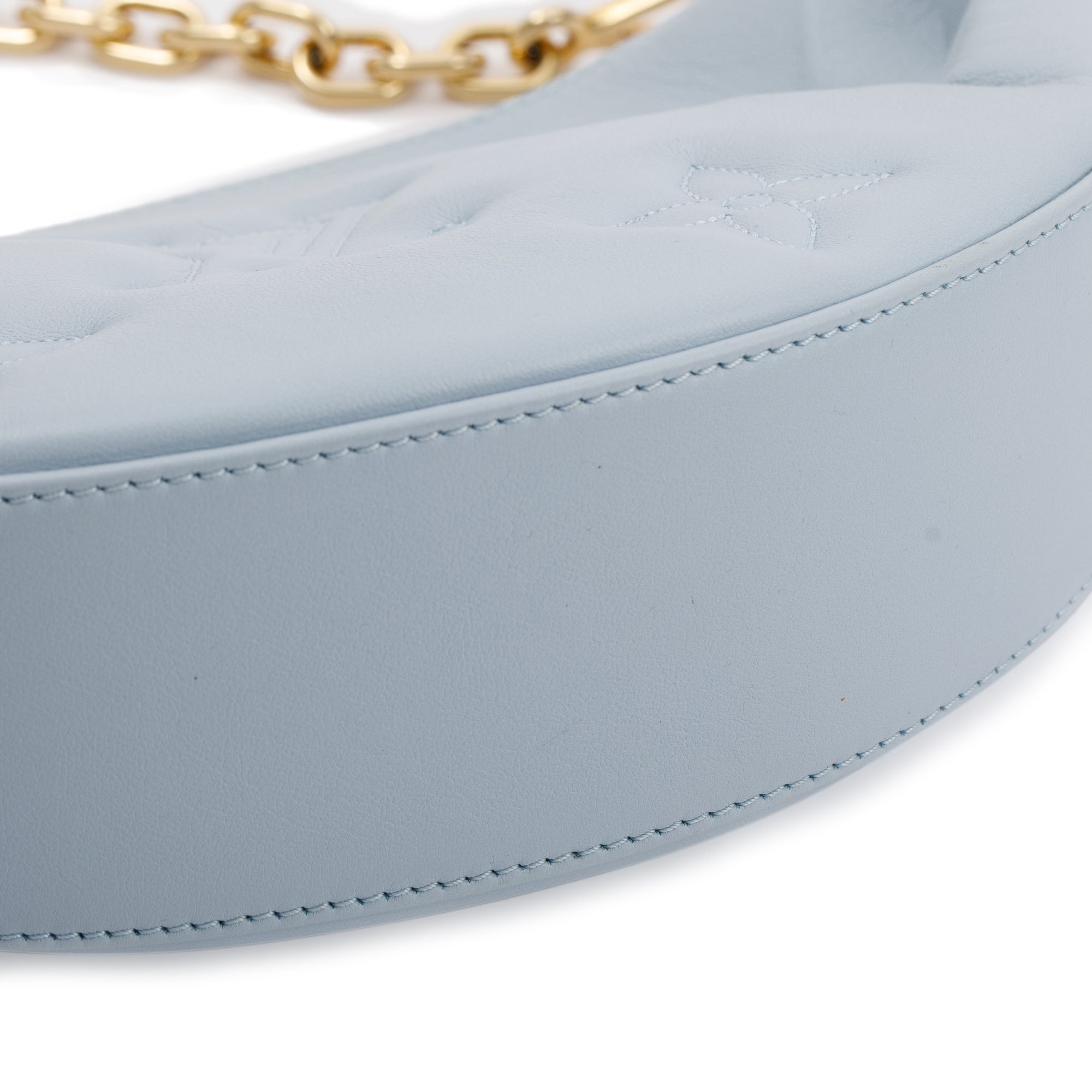 Louis Vuitton 2022 Blue Monogram Calfskin Over The Moon Bag w/ Straps