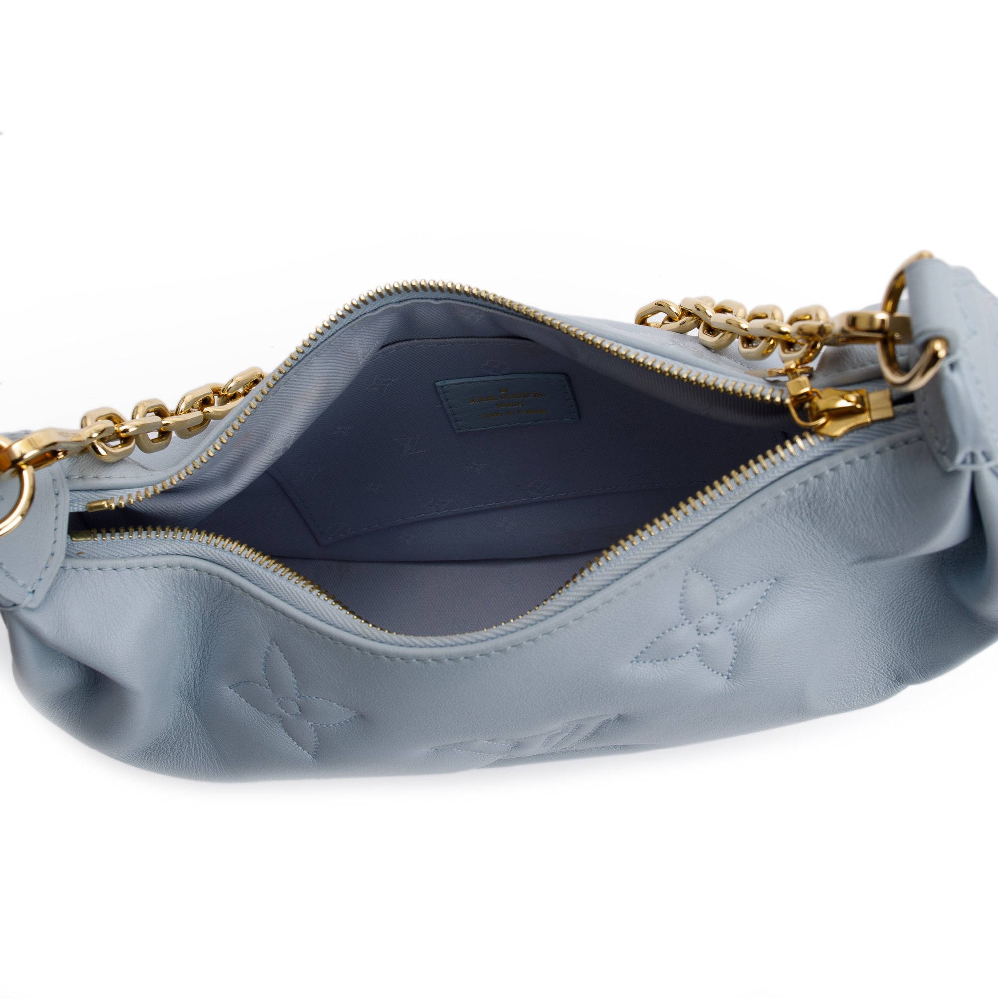 Louis Vuitton 2022 Blue Monogram Calfskin Over The Moon Bag w/ Straps