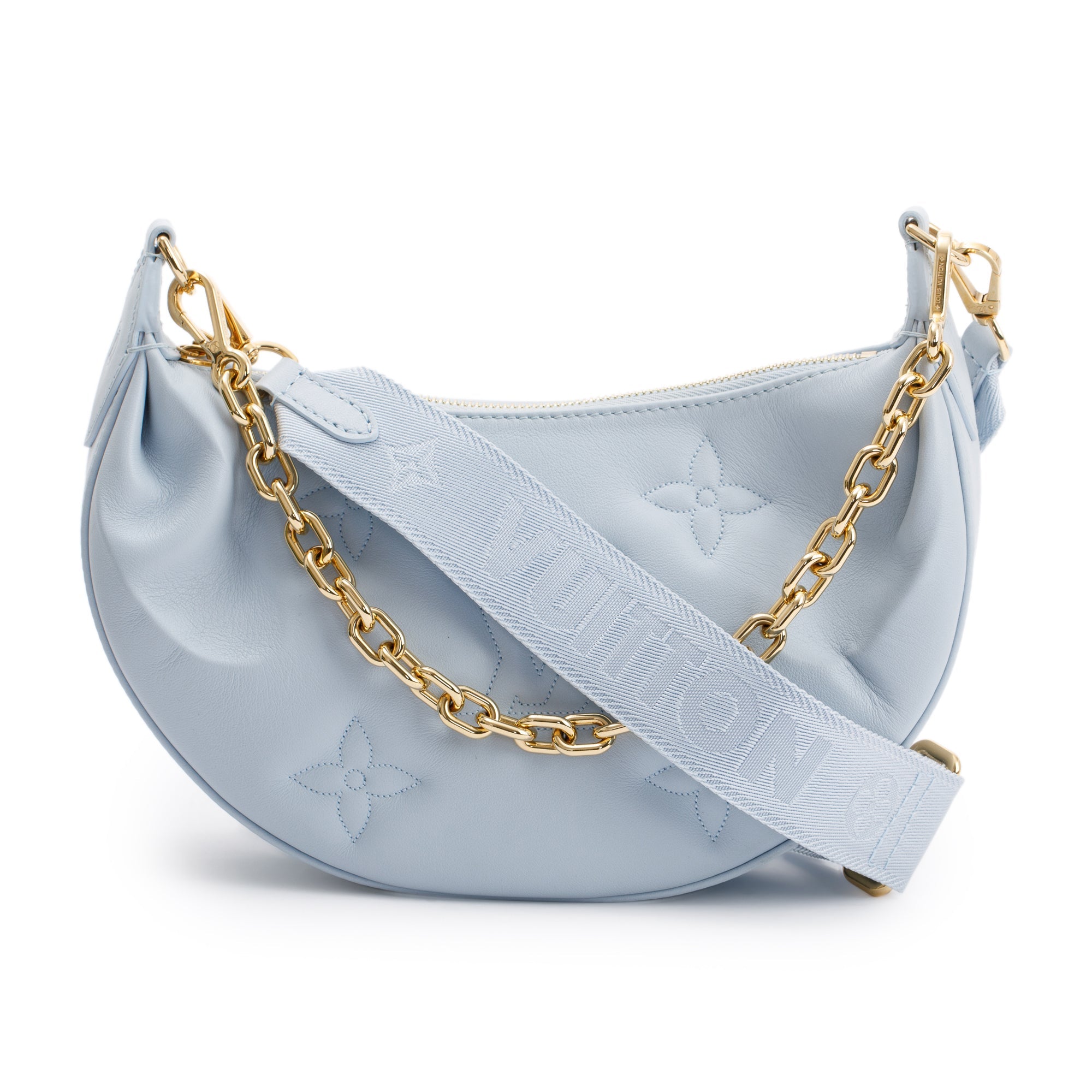 Louis Vuitton 2022 Blue Monogram Calfskin Over The Moon Bag w/ Straps