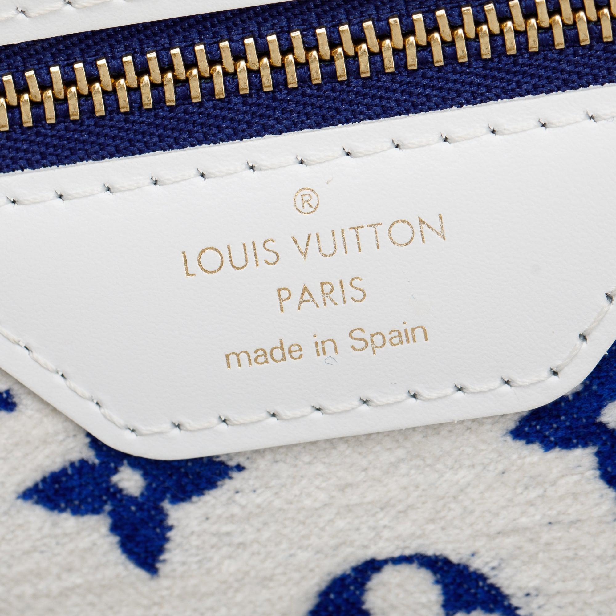 Louis Vuitton 2022 Blue Monogram Velvet Neverfull MM w/ Pouch & Box