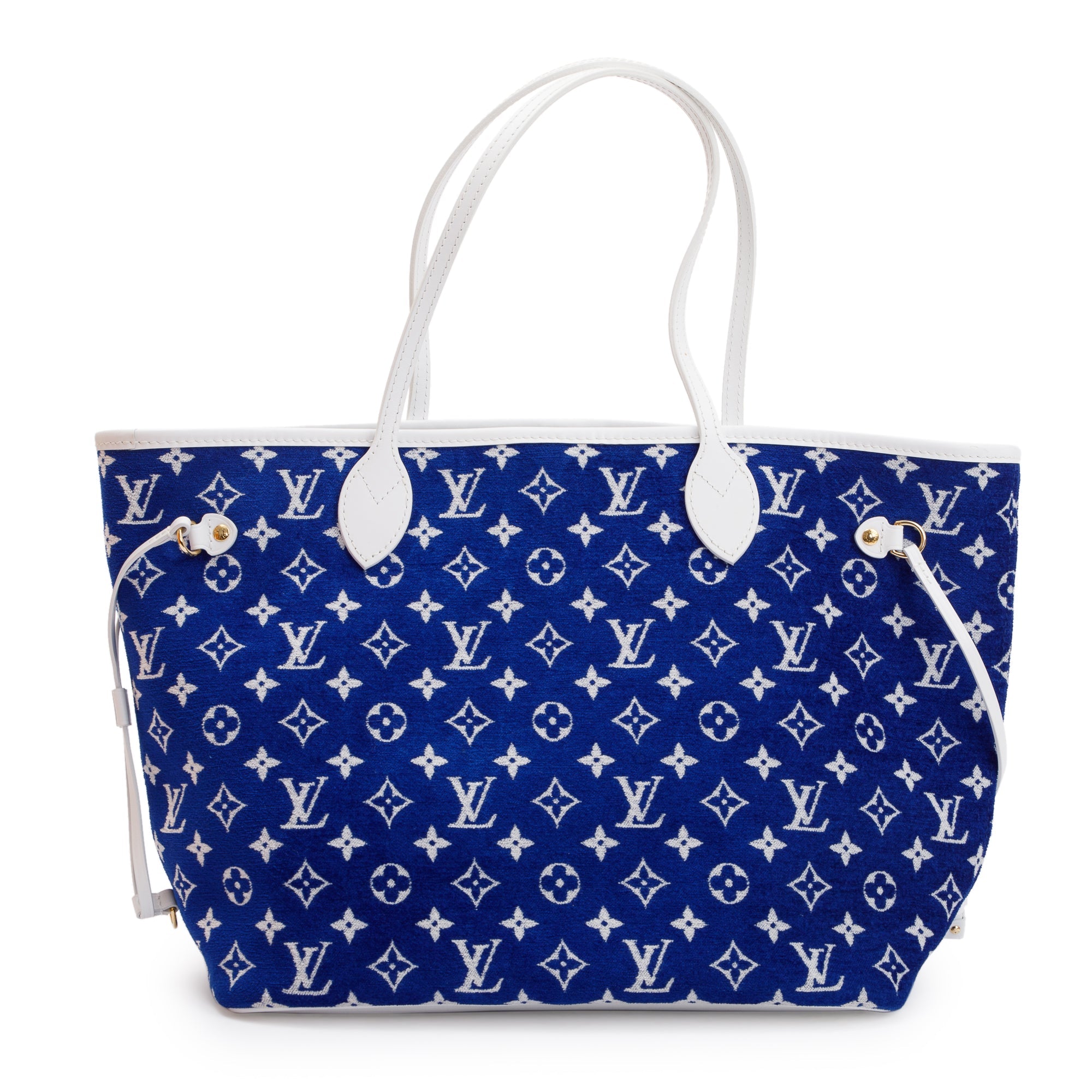 Louis Vuitton 2022 Blue Monogram Velvet Neverfull MM w/ Pouch & Box
