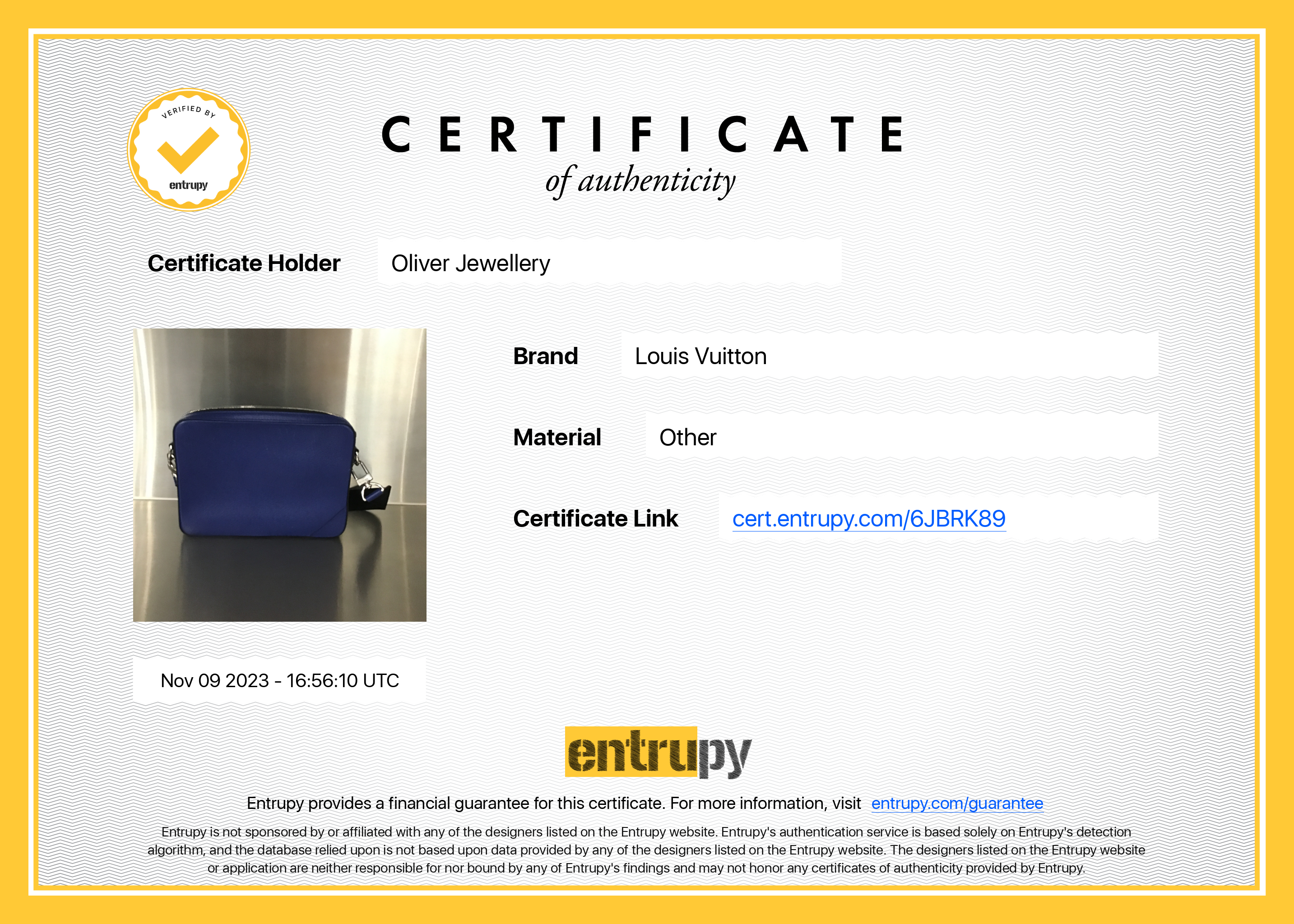 Louis Vuitton 2022 Blue Taigarama Trio Messenger Bag