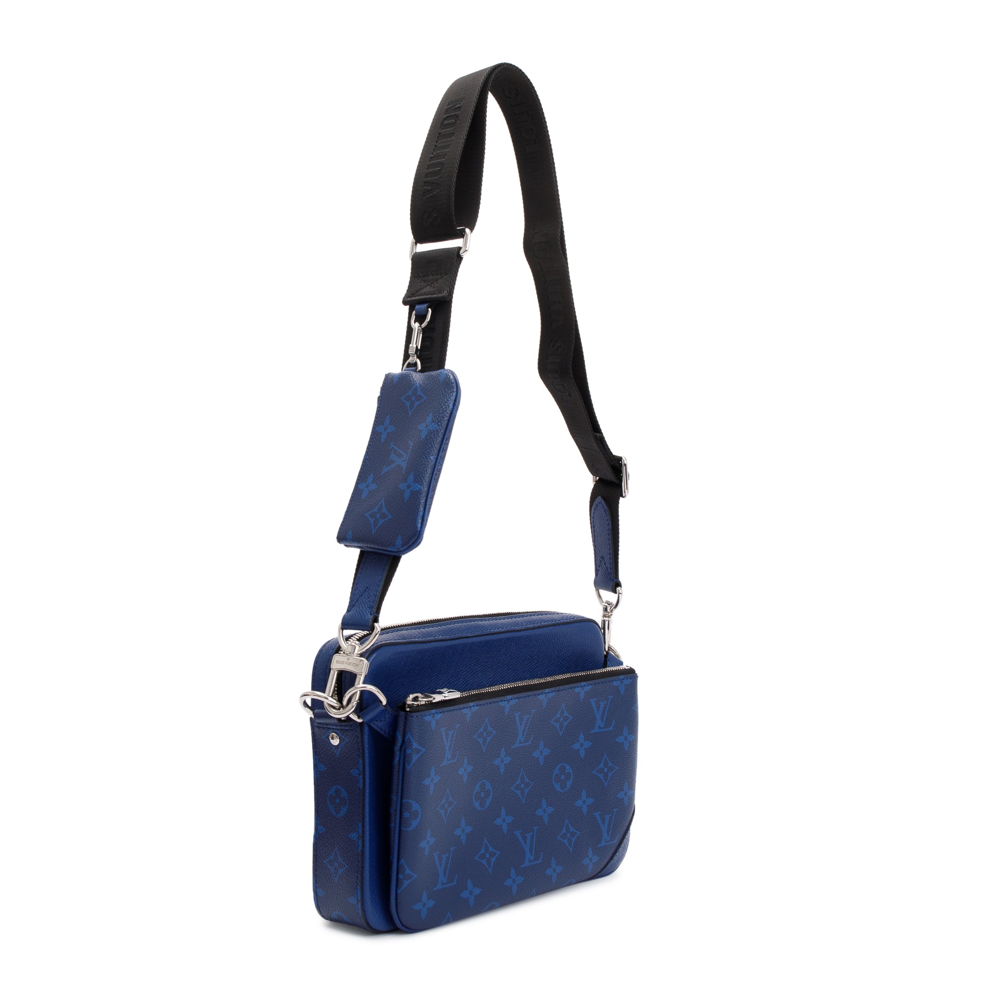 Louis Vuitton 2022 Blue Taigarama Trio Messenger Bag