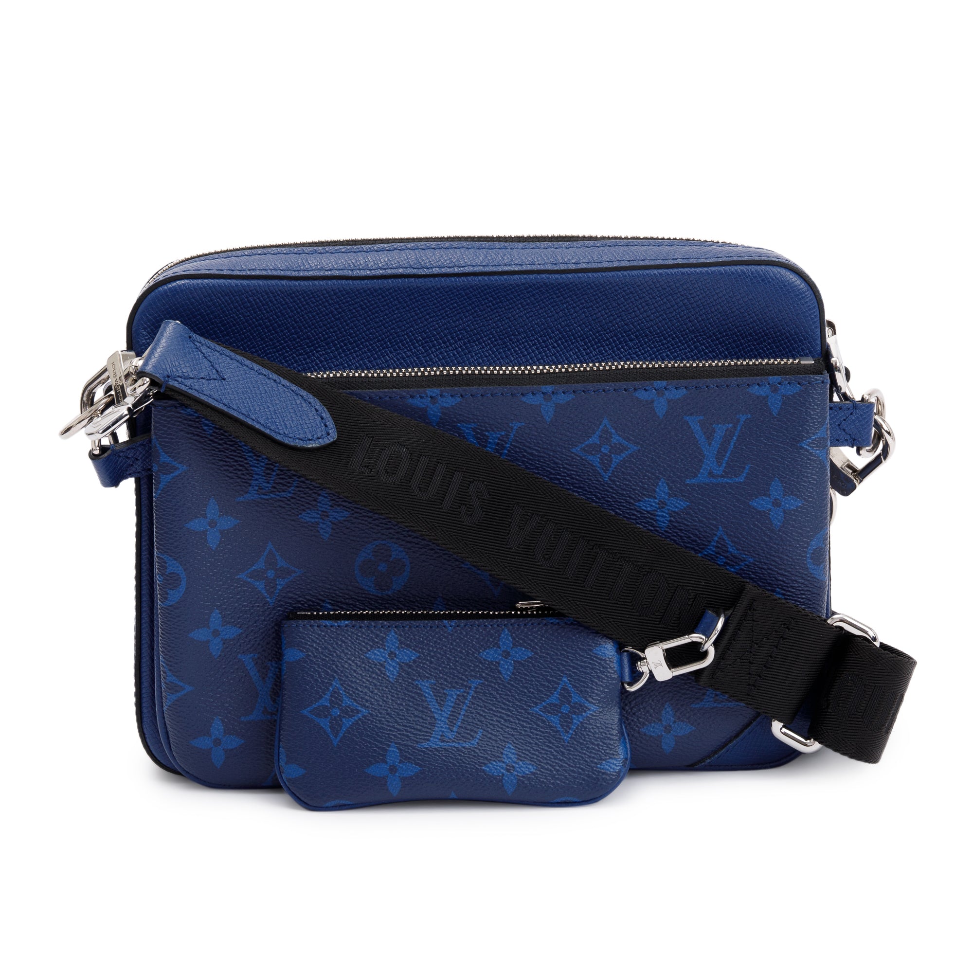 Louis Vuitton 2022 Blue Taigarama Trio Messenger Bag