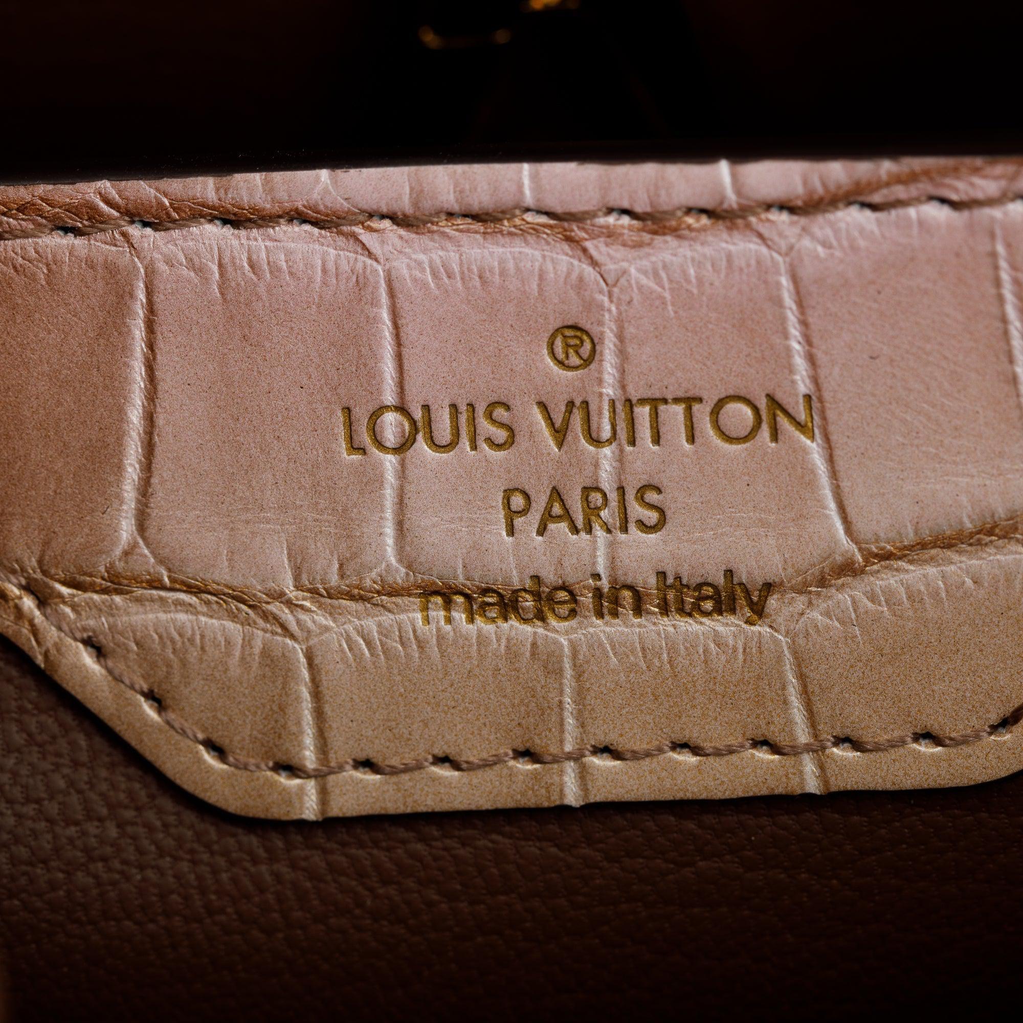 Louis Vuitton 2022 Brown/ Gold Alligator Ombre Capucines BB w/ Strap, Box & Papers