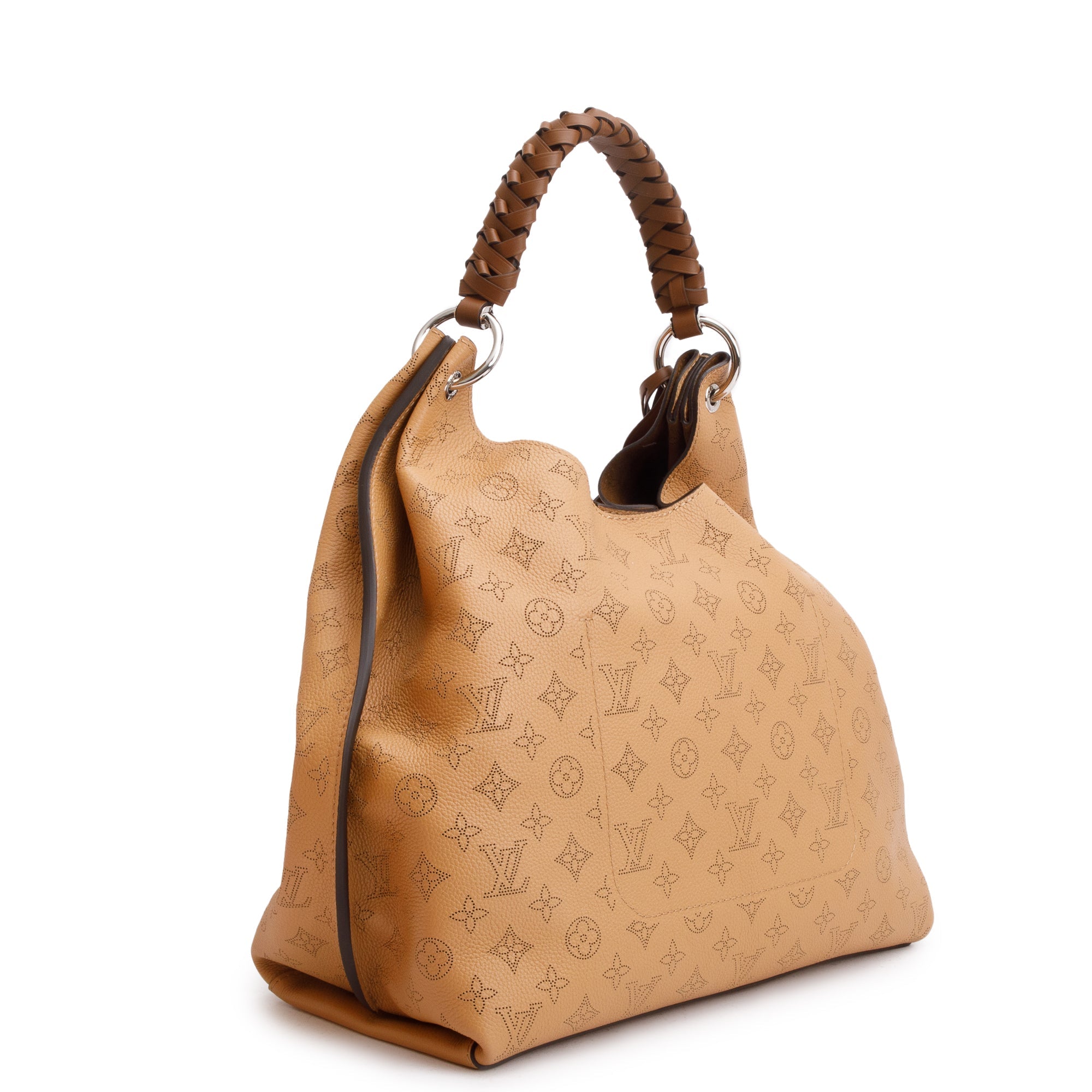 Louis Vuitton 2022 Brown Monogram Mahina Carmel Hobo Bag w/ Box