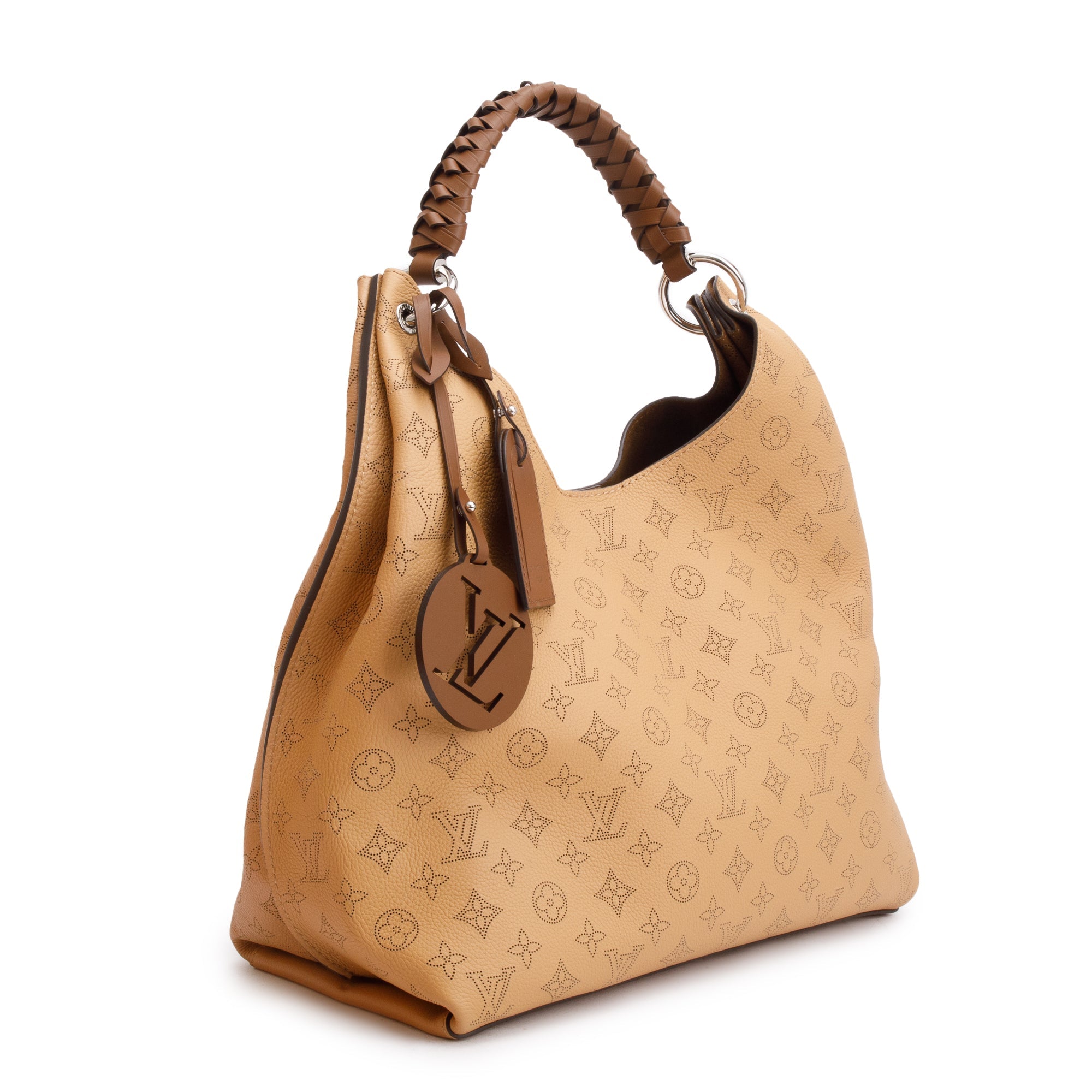 Louis Vuitton 2022 Brown Monogram Mahina Carmel Hobo Bag w/ Box