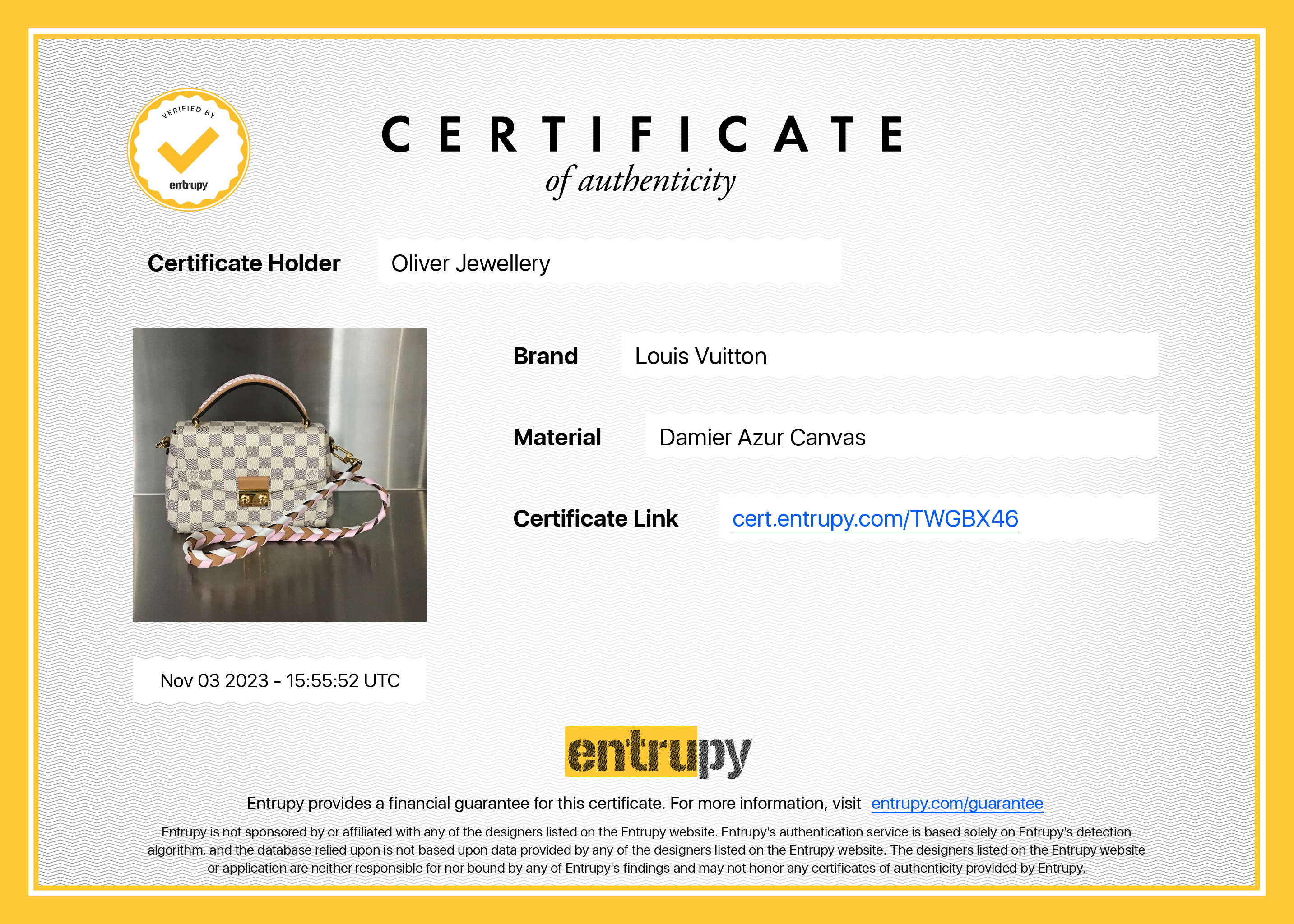 Louis Vuitton 2022 Damier Azur Braided Croisette