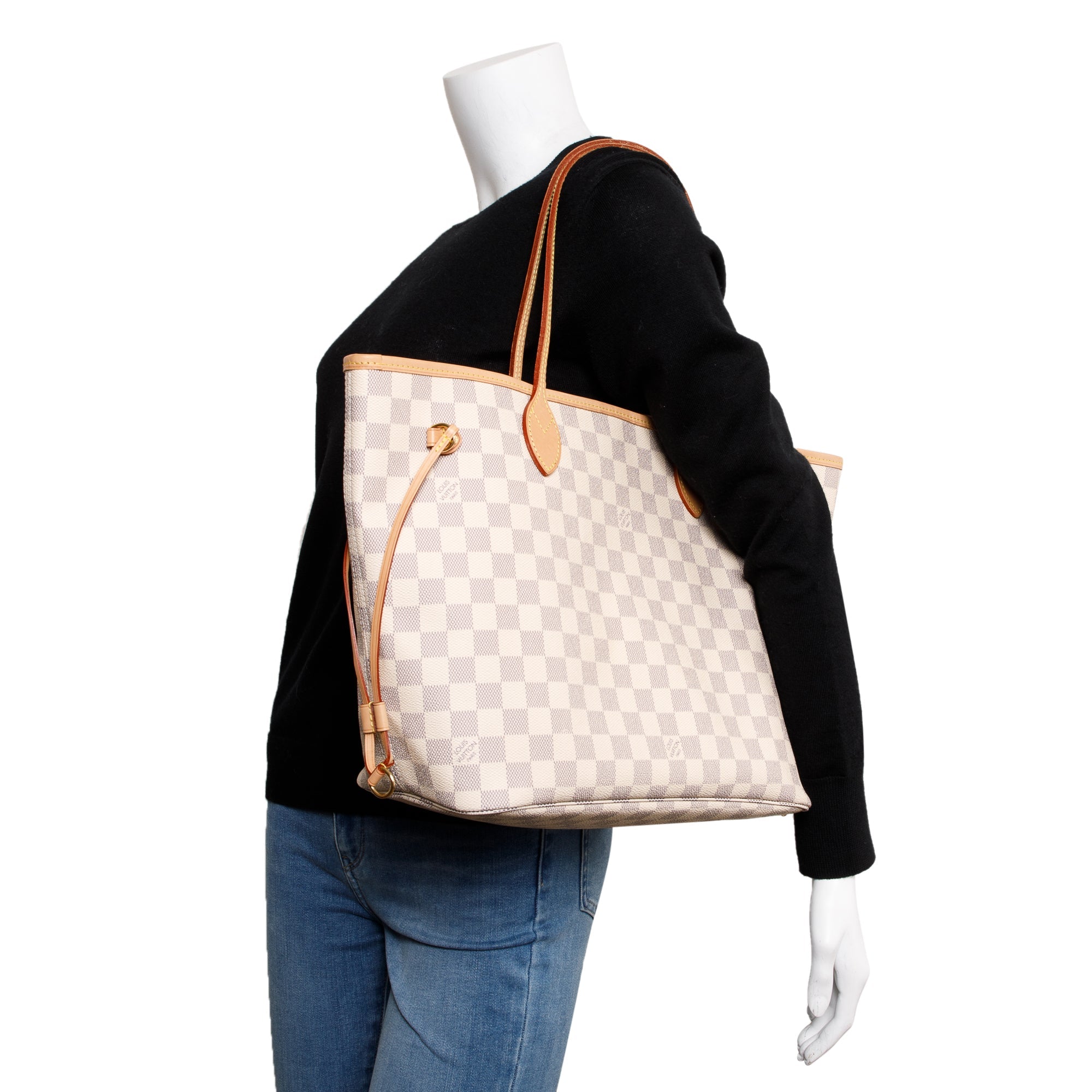 Louis Vuitton 2022 Damier Azur Neverfull MM w/ Pouch