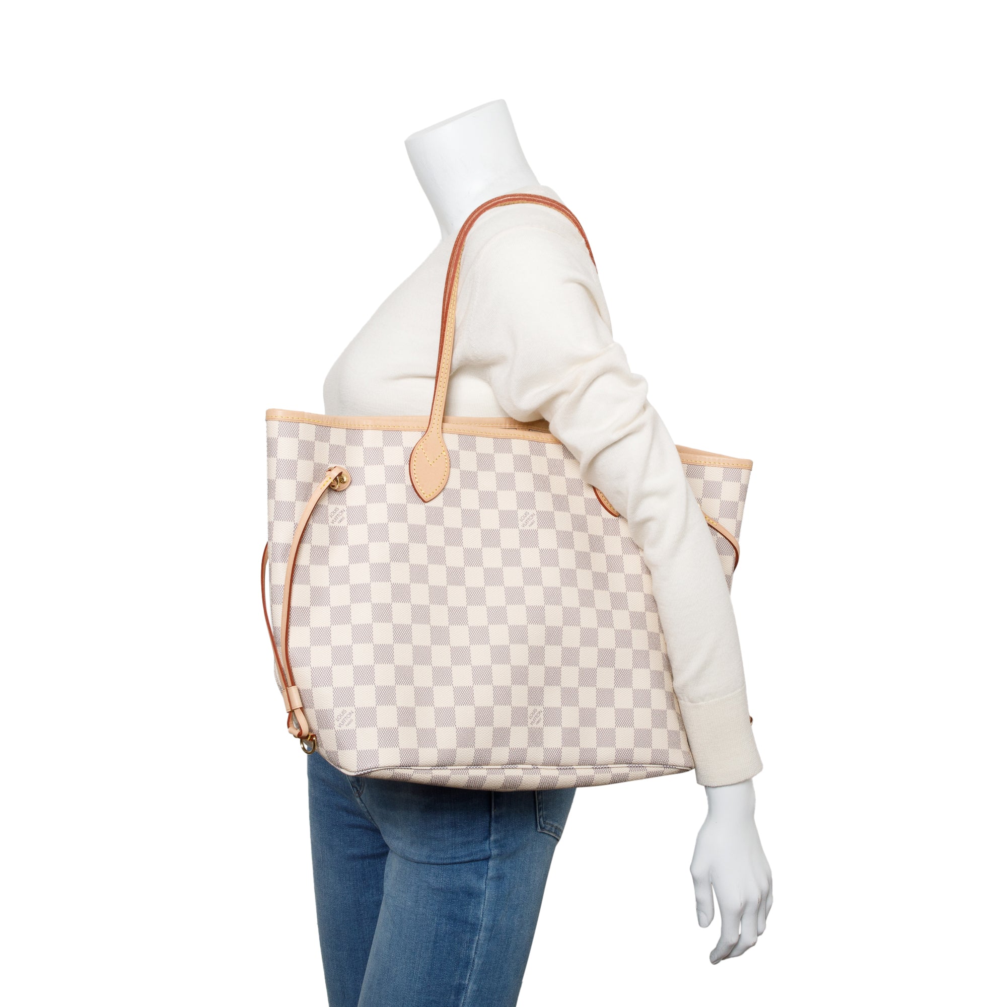 Louis Vuitton 2022 Damier Azur Neverfull MM w/ Pouch