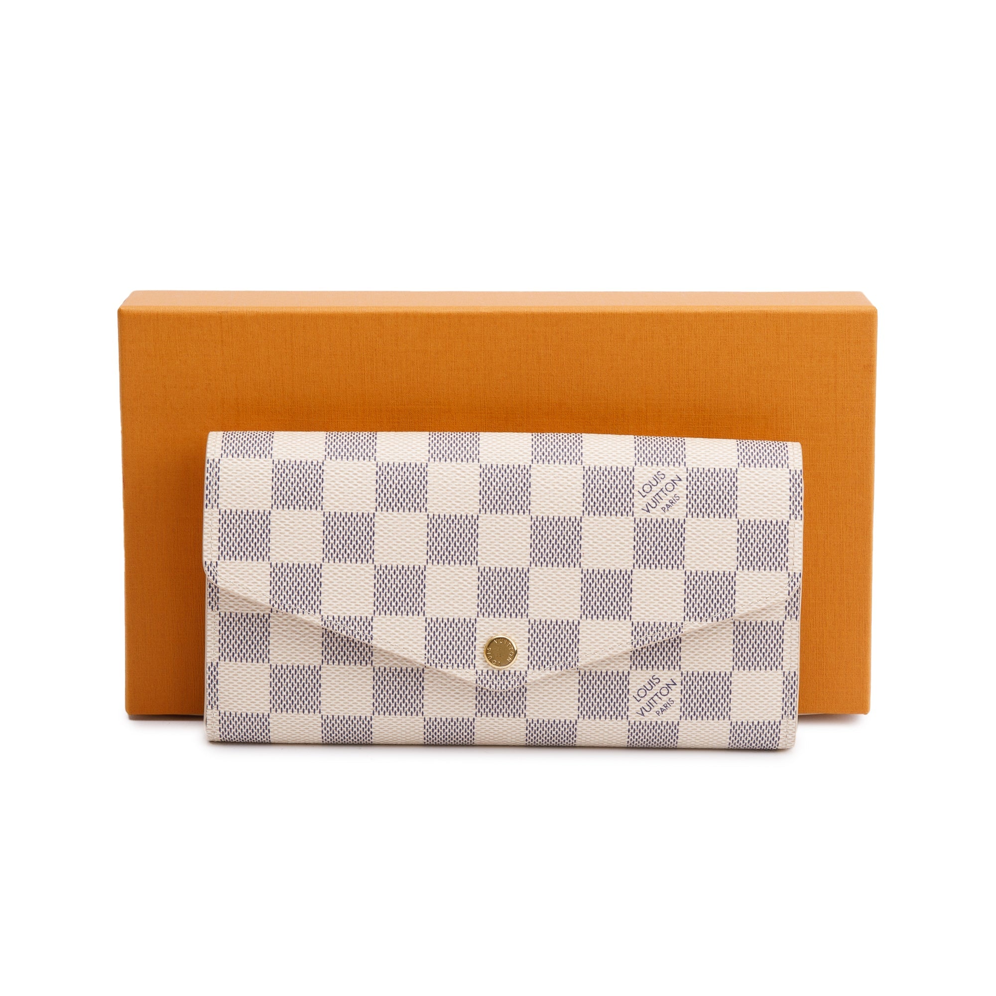 Louis Vuitton 2022 Damier Azur Sarah Wallet w/ Box