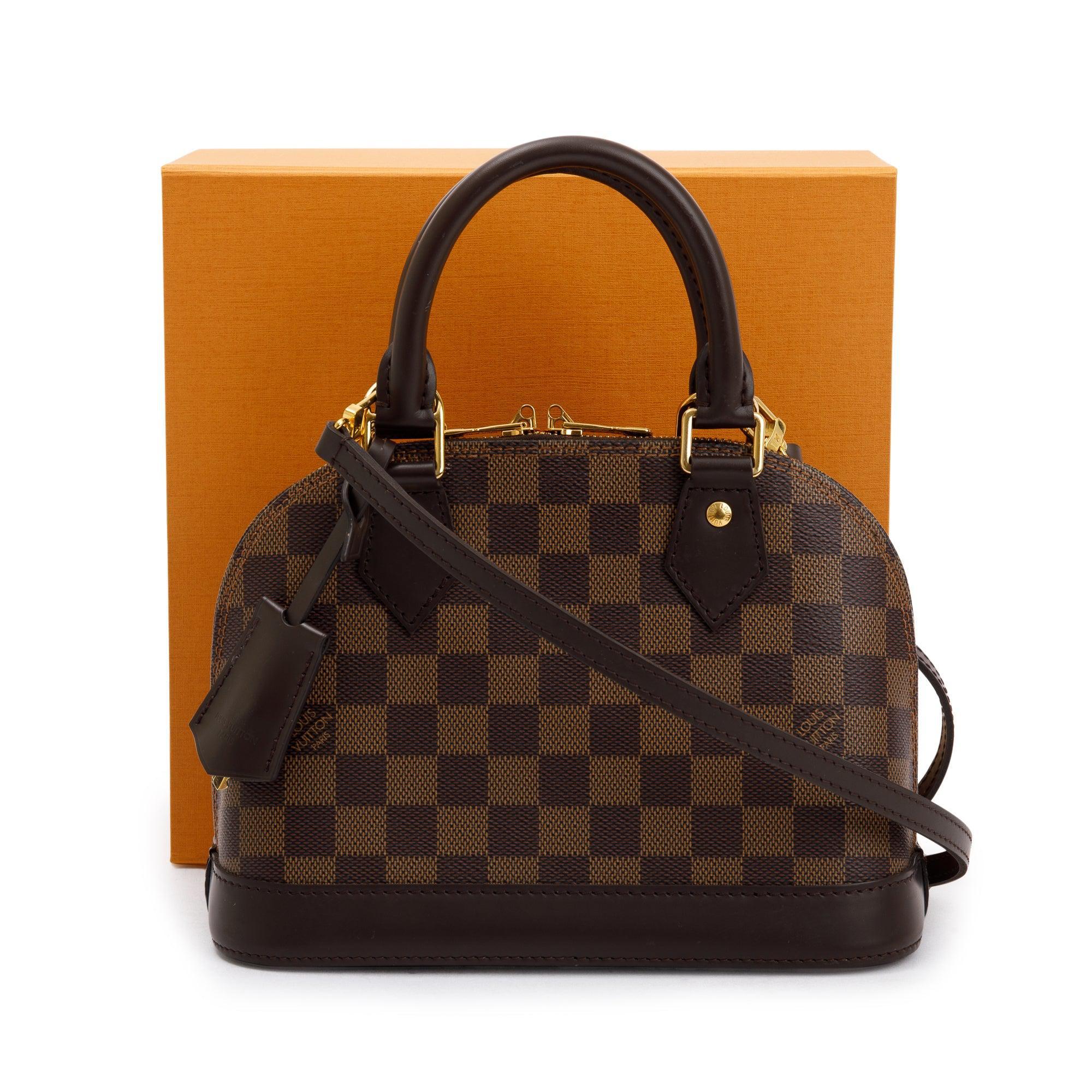 Louis Vuitton 2022 Damier Ebene Alma BB w/ Box & Strap