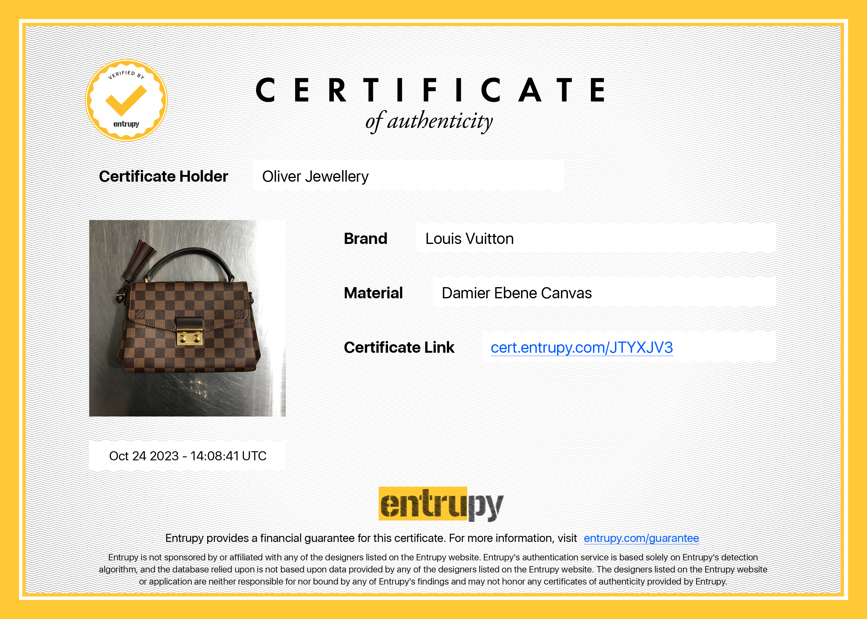 Louis Vuitton 2022 Damier Ebene Croisette