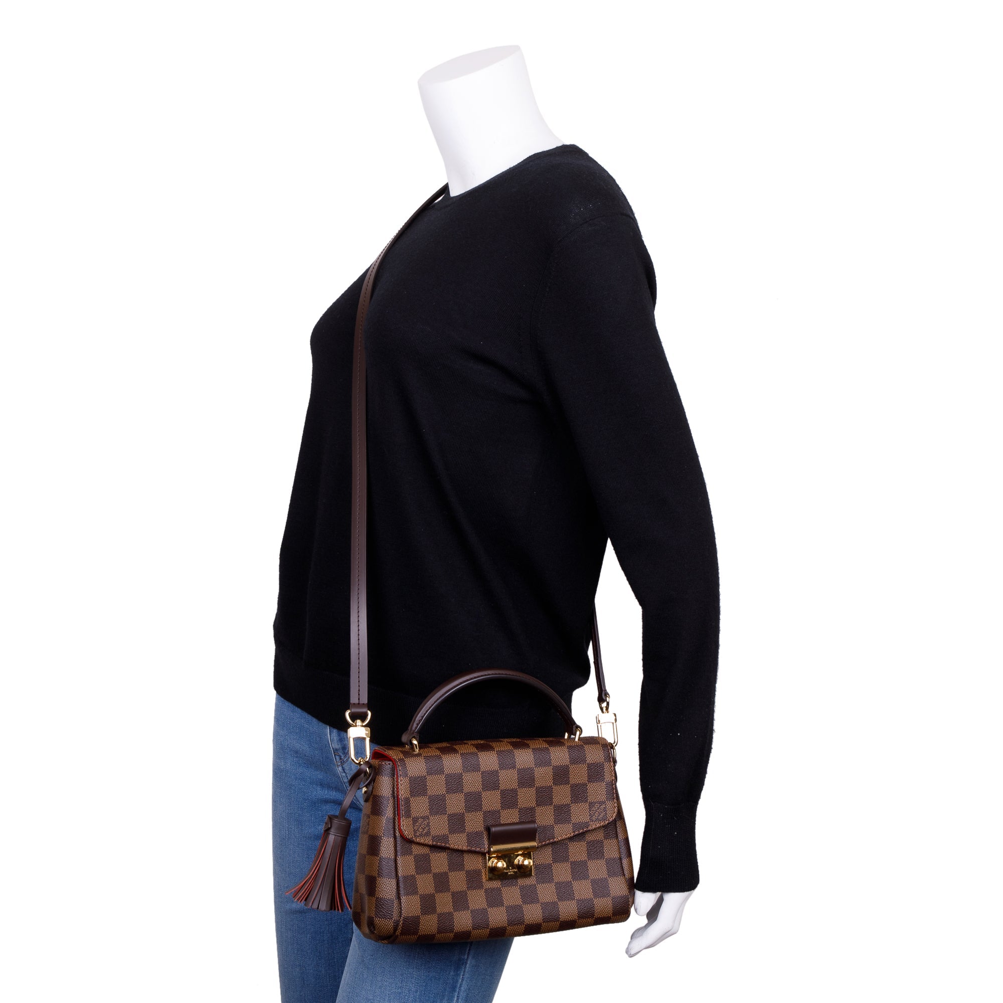 Louis Vuitton 2022 Damier Ebene Croisette w/ Box & Receipt