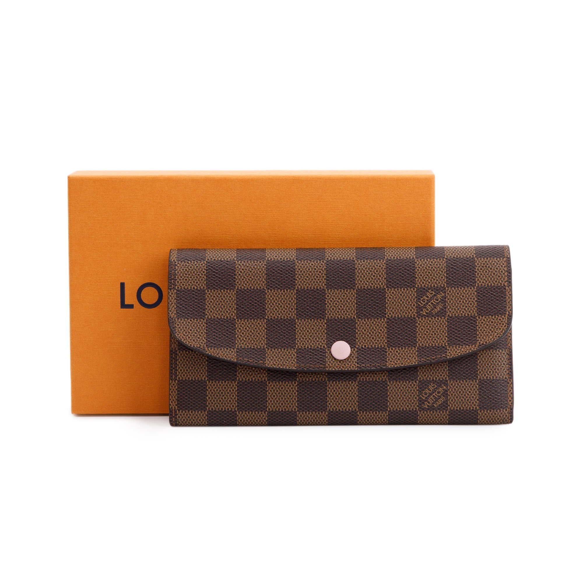 Louis Vuitton 2022 Damier Ebene Emilie Wallet w/ Box