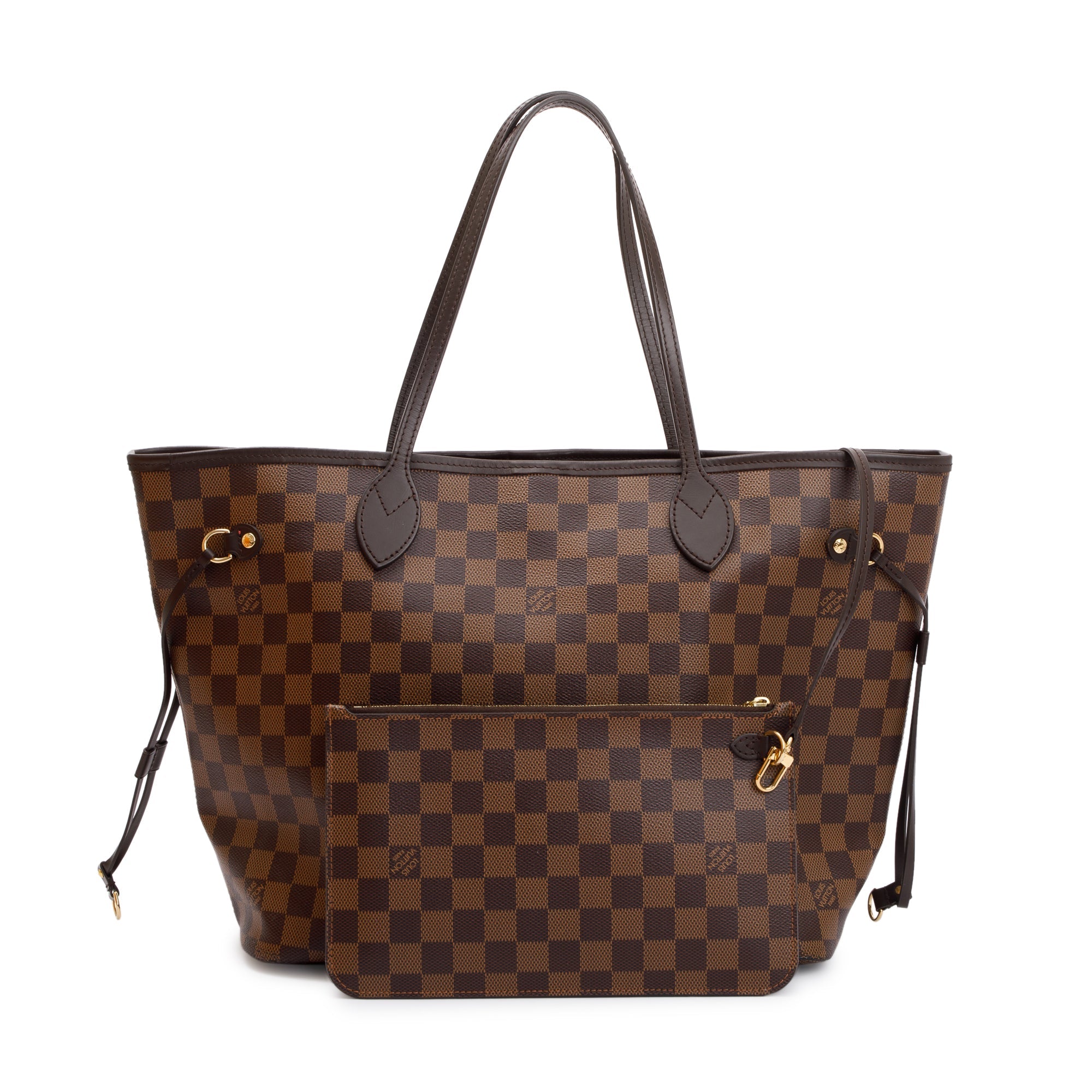 Louis Vuitton 2022 Damier Ebene Neverfull MM w/ Pouch & Box