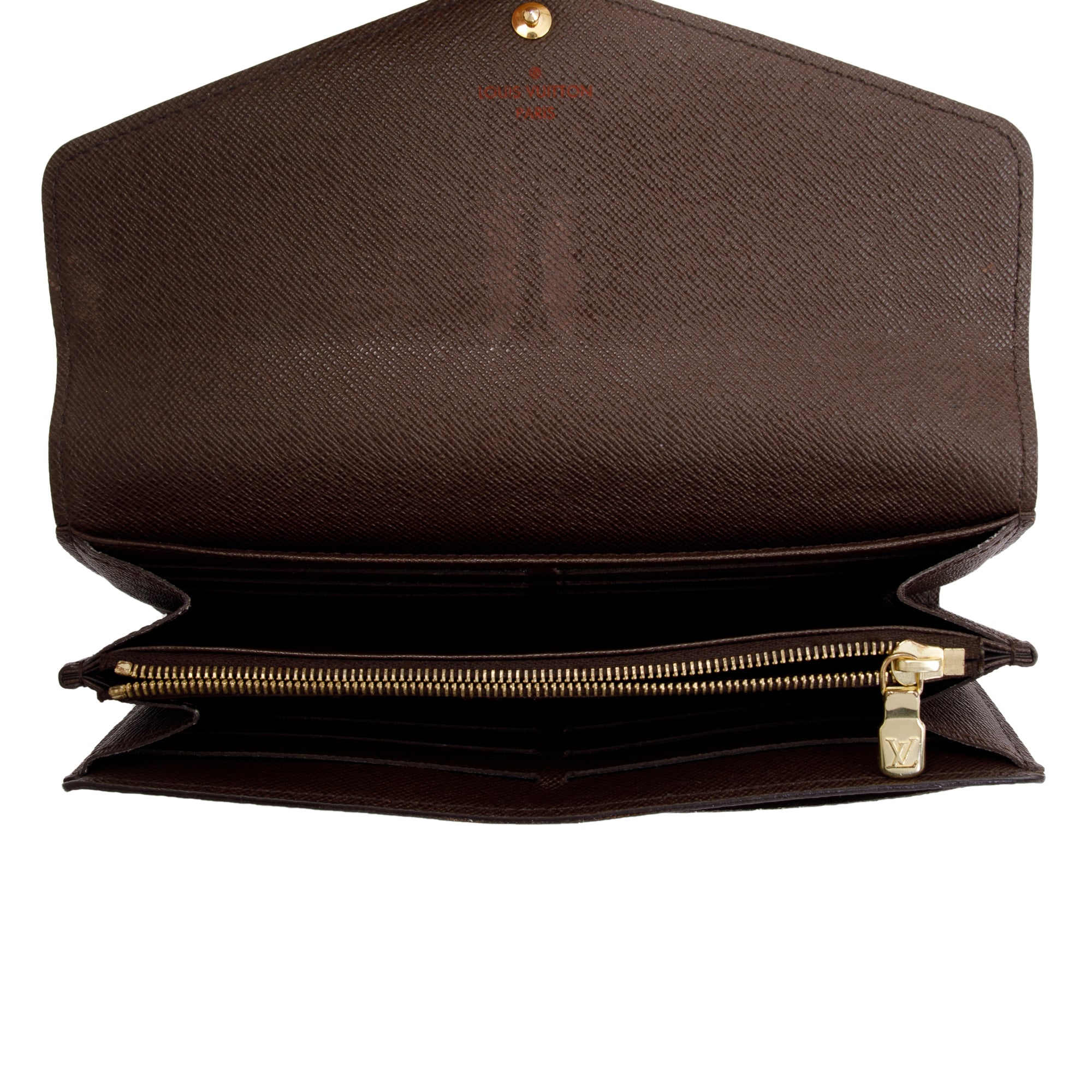 Louis Vuitton 2022 Damier Ebene Sarah Wallet w/ Box