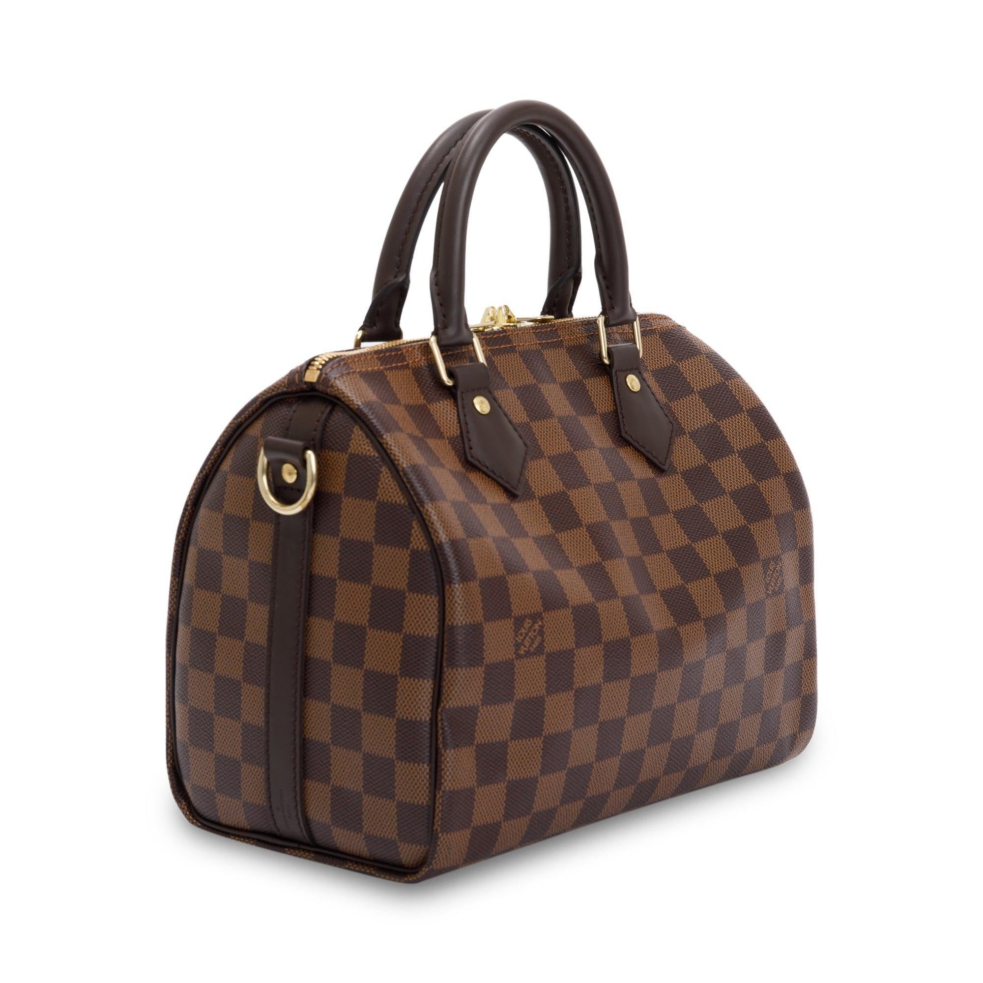 Louis Vuitton 2022 Damier Ebene Speedy Bandouliere 25