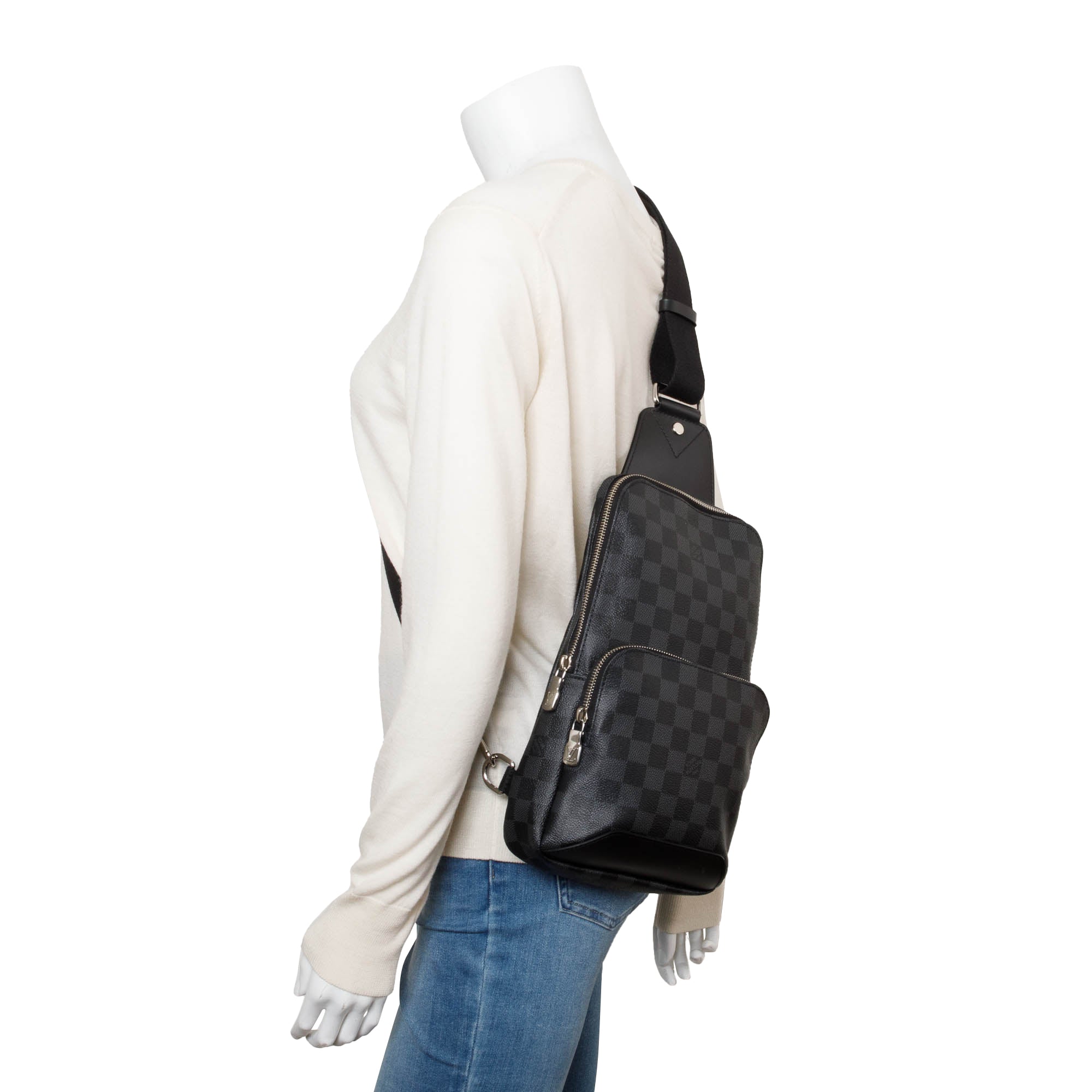 Louis Vuitton 2022 Damier Graphite Avenue Sling Bag w/ Box & Receipt