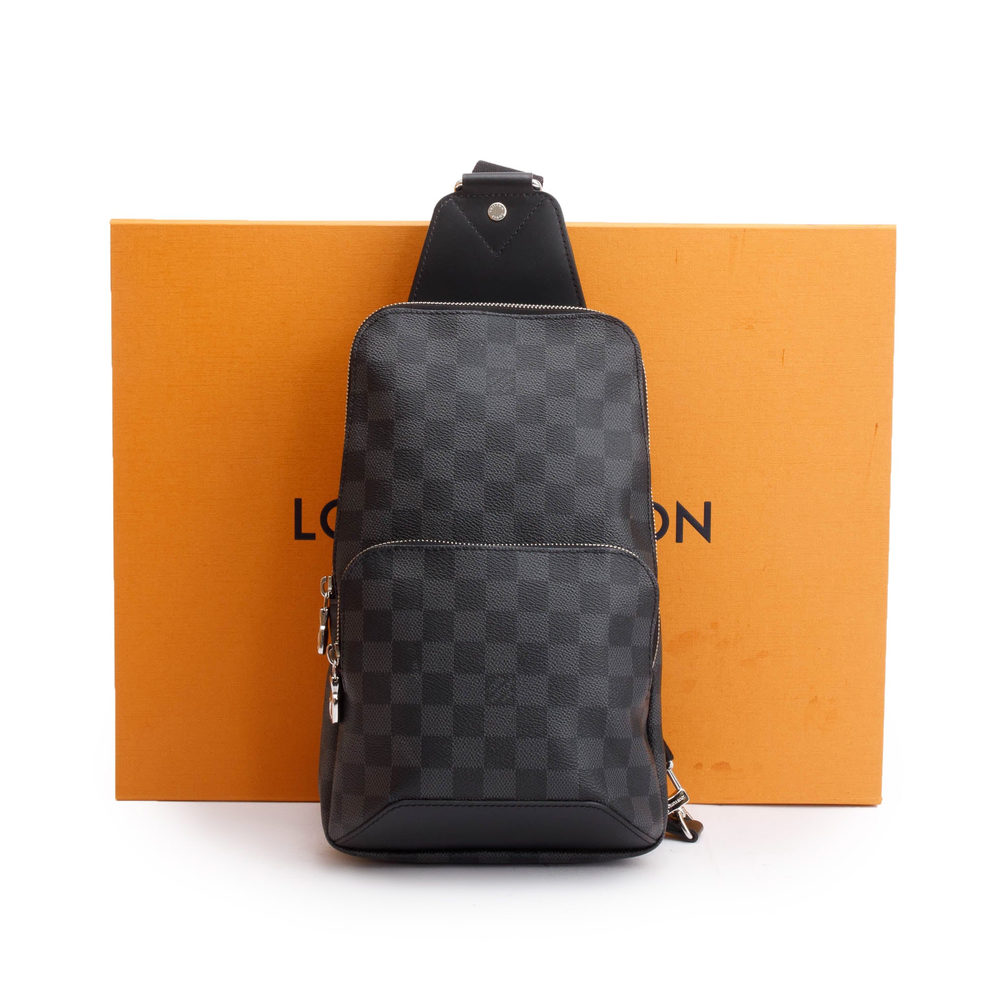 Louis Vuitton 2022 Damier Graphite Avenue Sling Bag w/ Box & Receipt