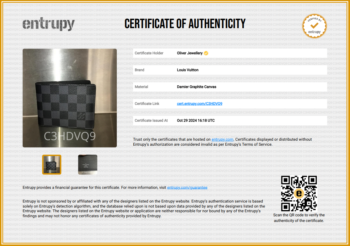 Louis Vuitton 2022 Damier Graphite Slender Wallet