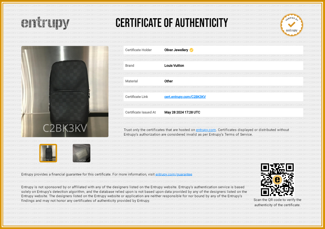 Louis Vuitton 2022 Damier Infini Leather Avenue Sling Bag w/ Box