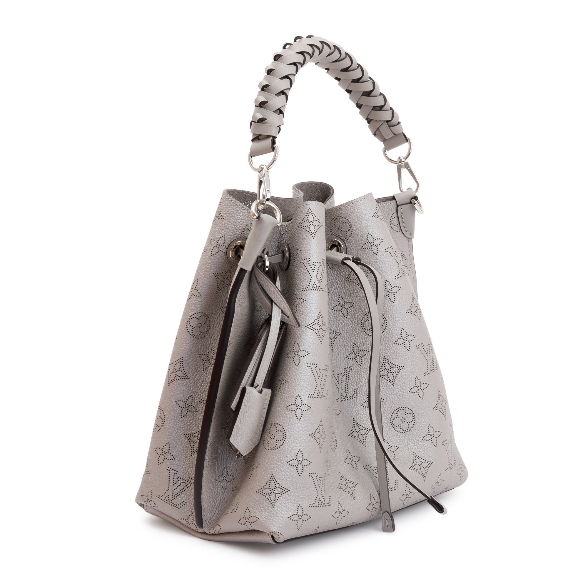 Louis Vuitton 2022 Grey Monogram Mahina Muria Bag w/ Strap & Box