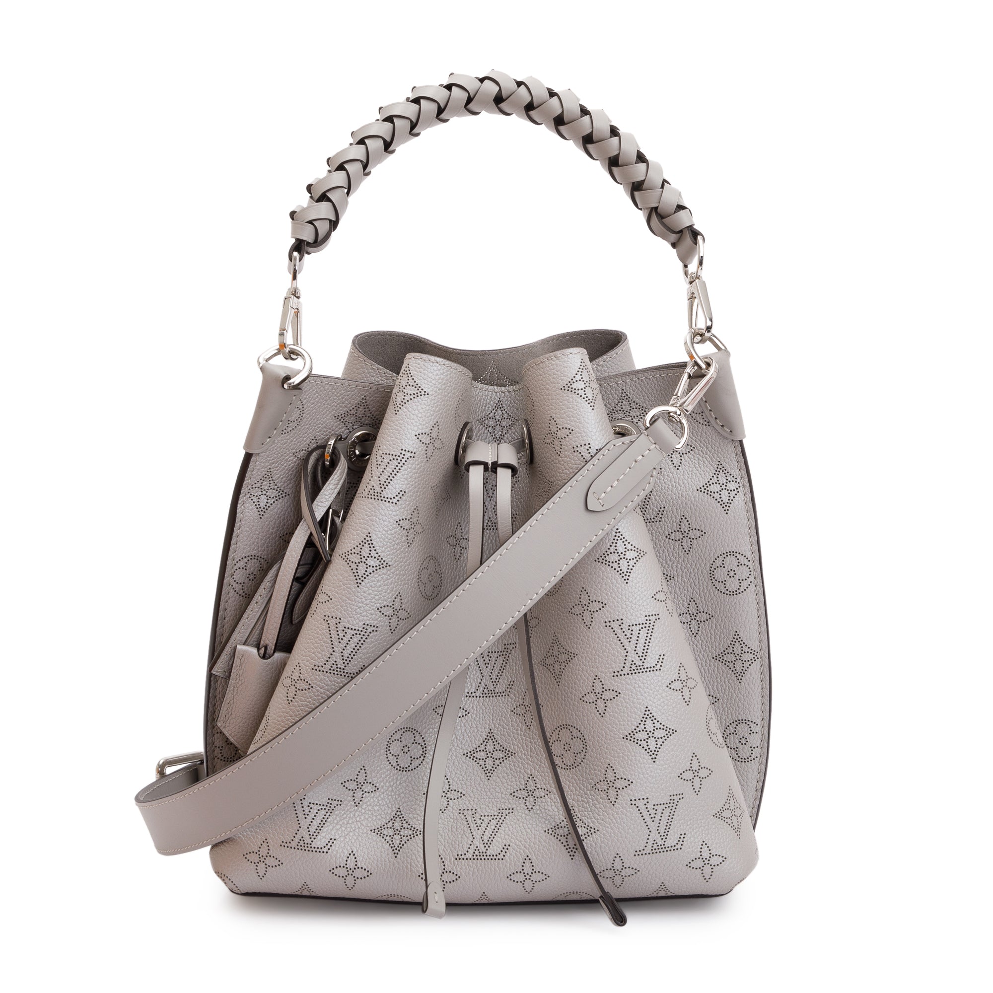 Louis Vuitton 2022 Grey Monogram Mahina Muria Bag w/ Strap & Box
