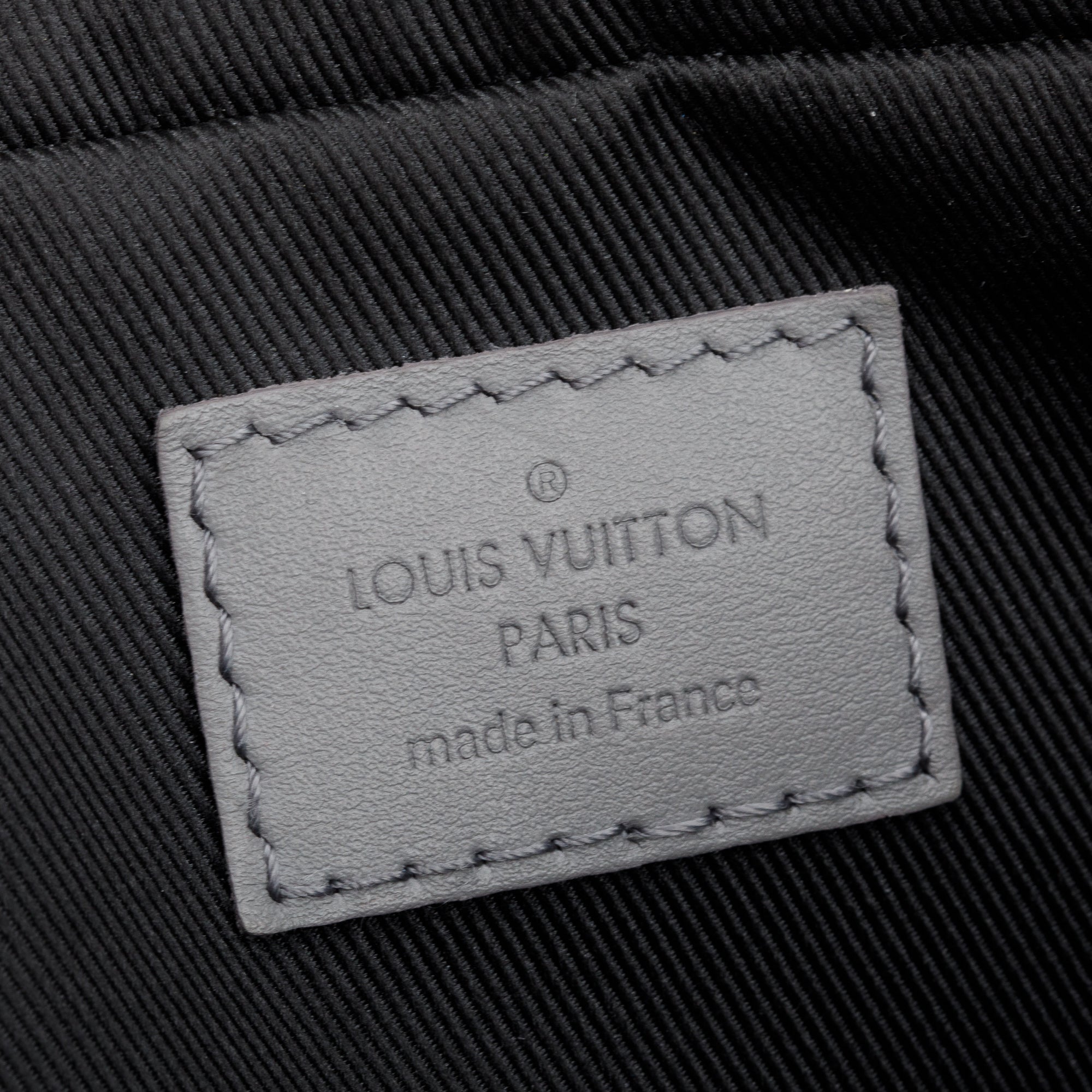 Louis Vuitton 2022 Grey Monogram Shadow Embossed Calfskin Leather Duo Messenger Bag