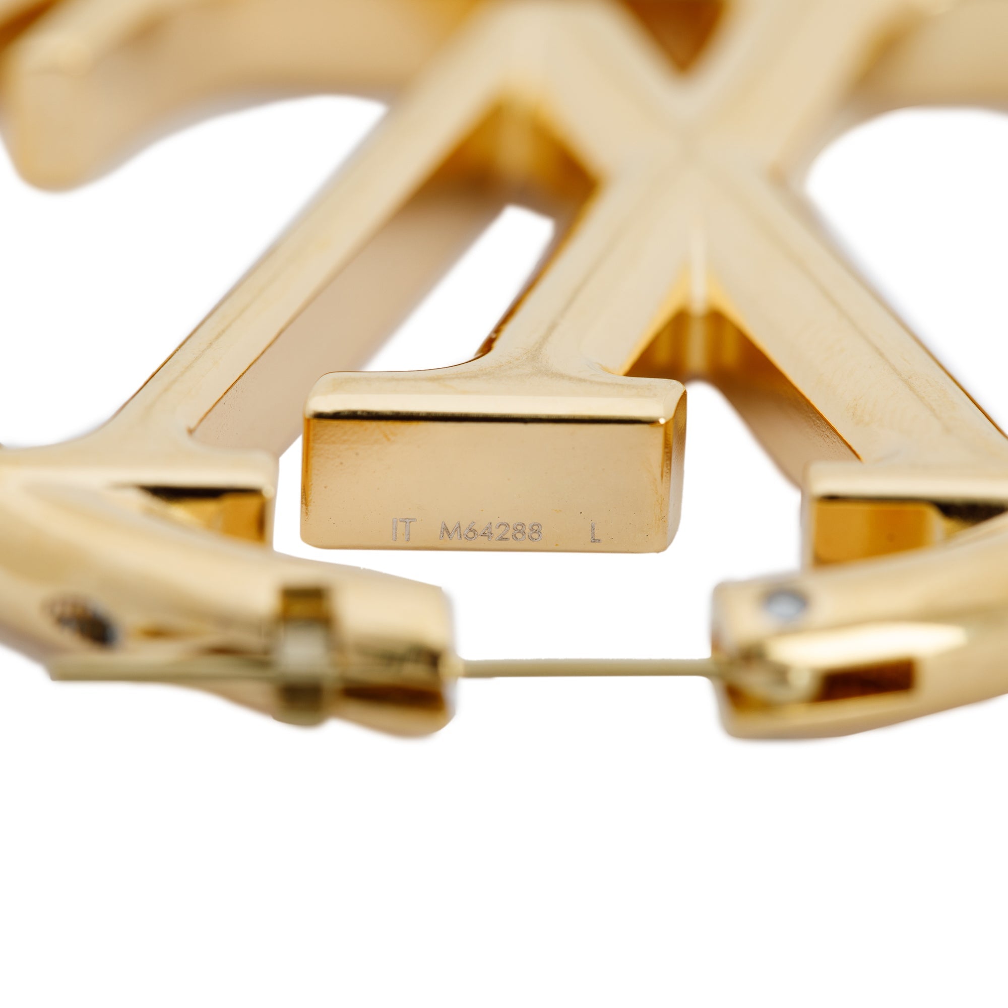 Louis Vuitton 2022 LV Louise Hoop GM Earrings w/ Box & Receipt