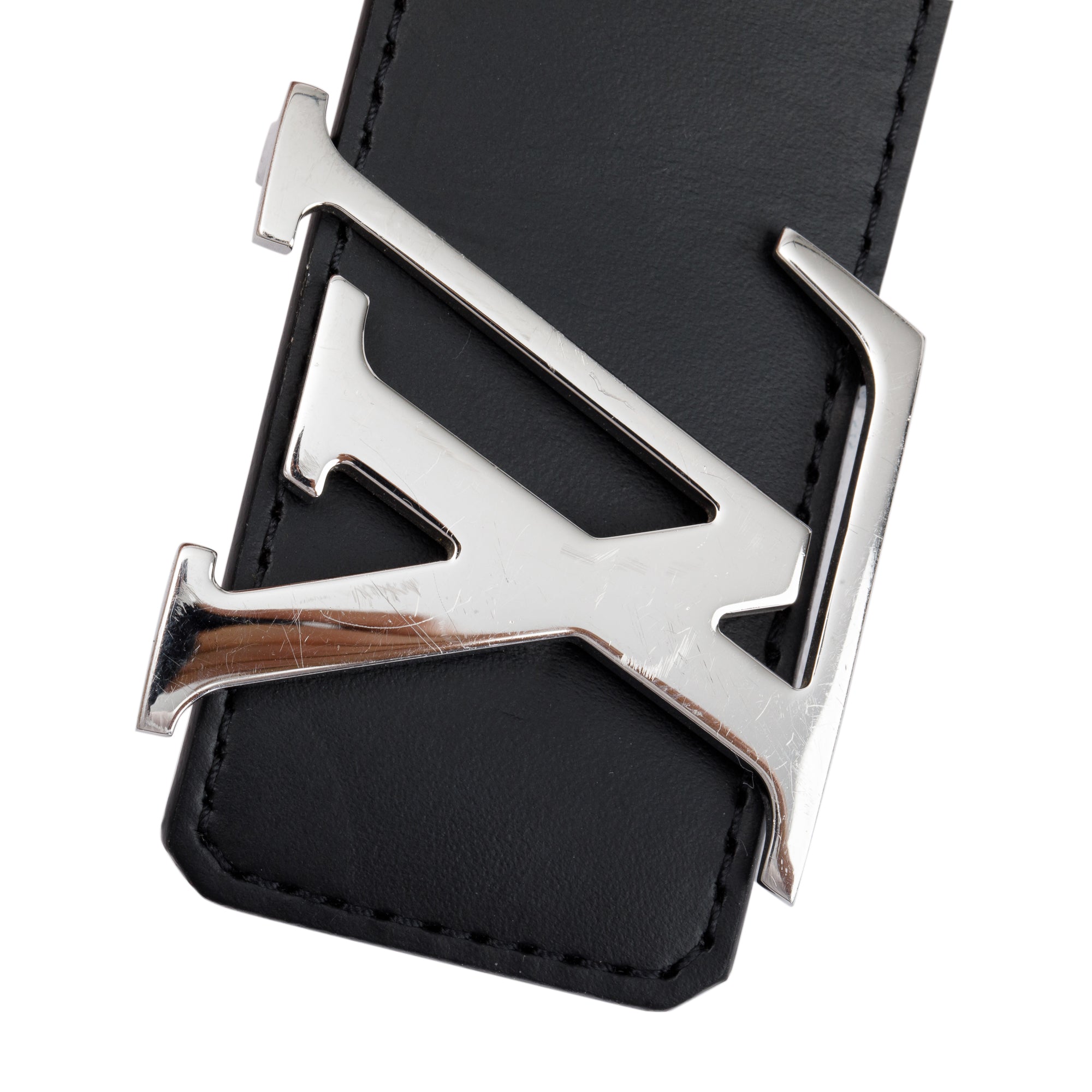 Louis Vuitton 2022 Monogram Canvas & Black Leather LV Initiales 40MM Reversible Belt 90 36