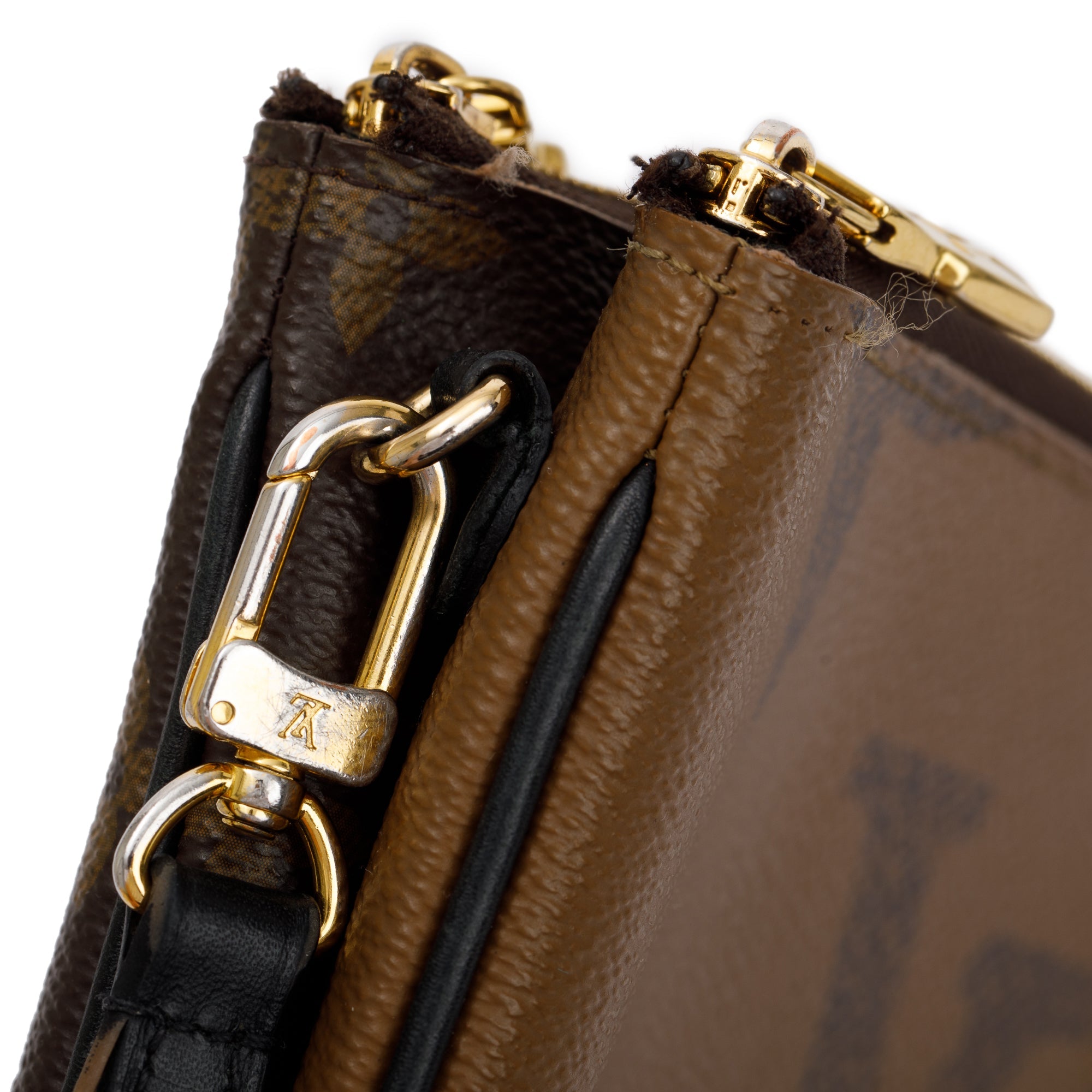 Louis Vuitton 2022 Monogram Double Zip Pochette w/ Strap