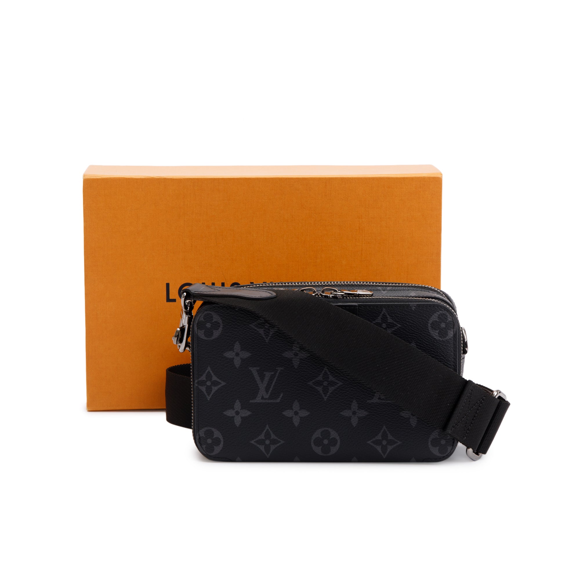 Louis Vuitton 2022 Monogram Eclipse Alpha Wearable Wallet Crossbody w/ Box