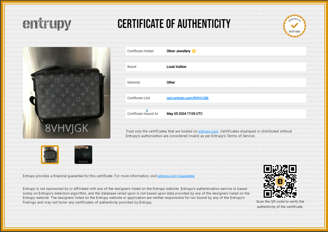 Louis Vuitton 2022 Monogram Eclipse District PM Bag w/ Box