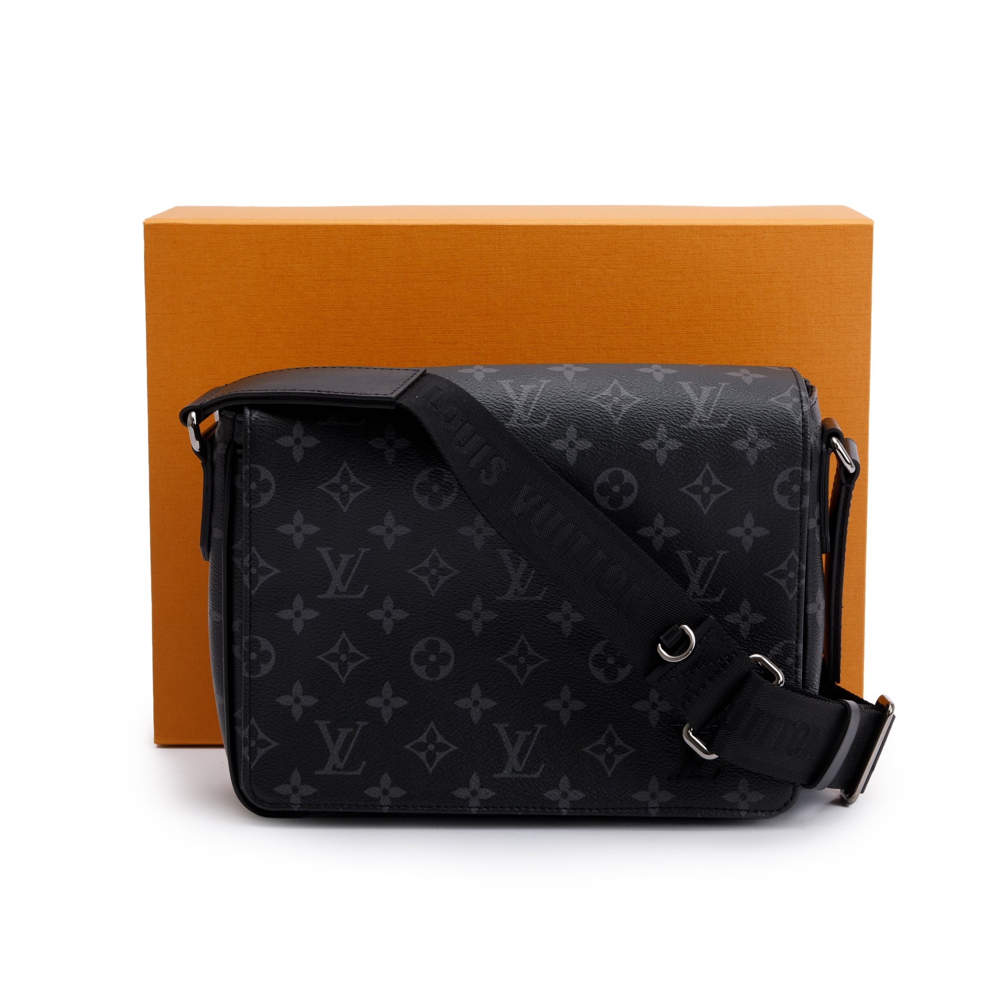 Louis Vuitton 2022 Monogram Eclipse District PM Bag w/ Box