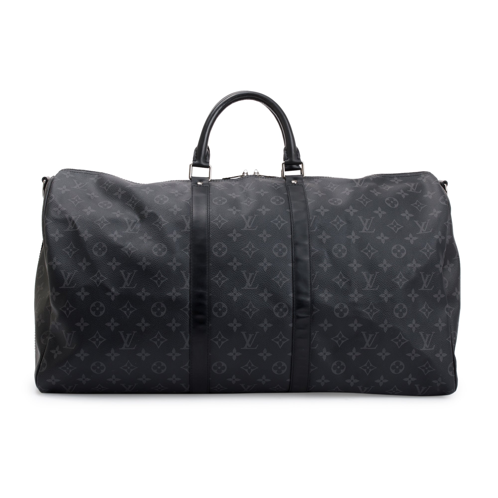 Louis Vuitton 2022 Monogram Eclipse Keepall Bandouliere 55 w/ Strap & Box