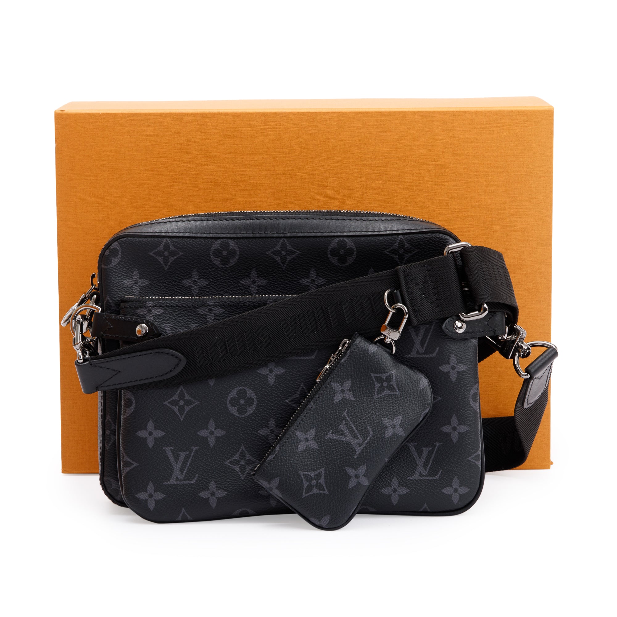 Louis Vuitton 2022 Monogram Eclipse Trio Messenger Bag w/ Box