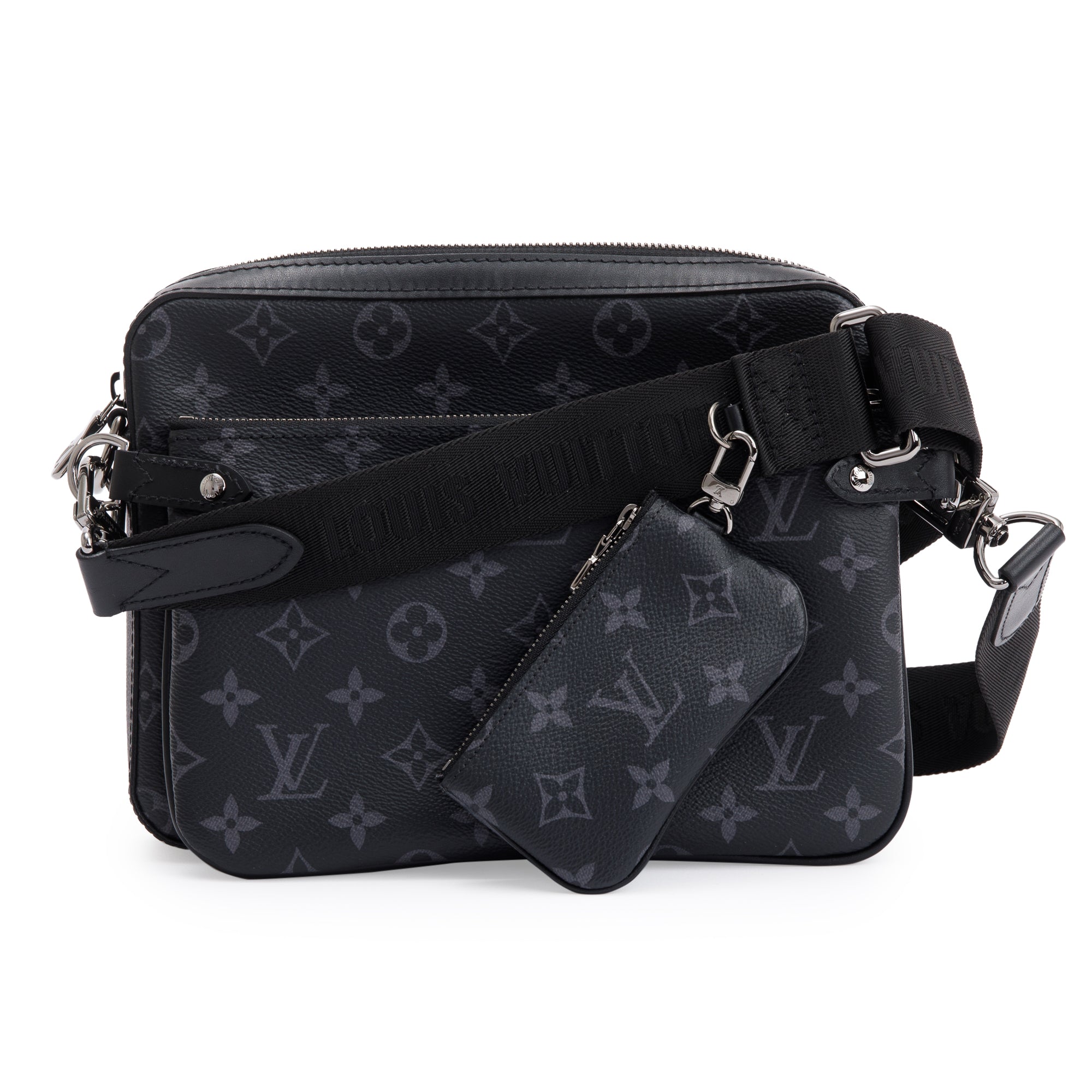 Louis Vuitton 2022 Monogram Eclipse Trio Messenger Bag w/ Box