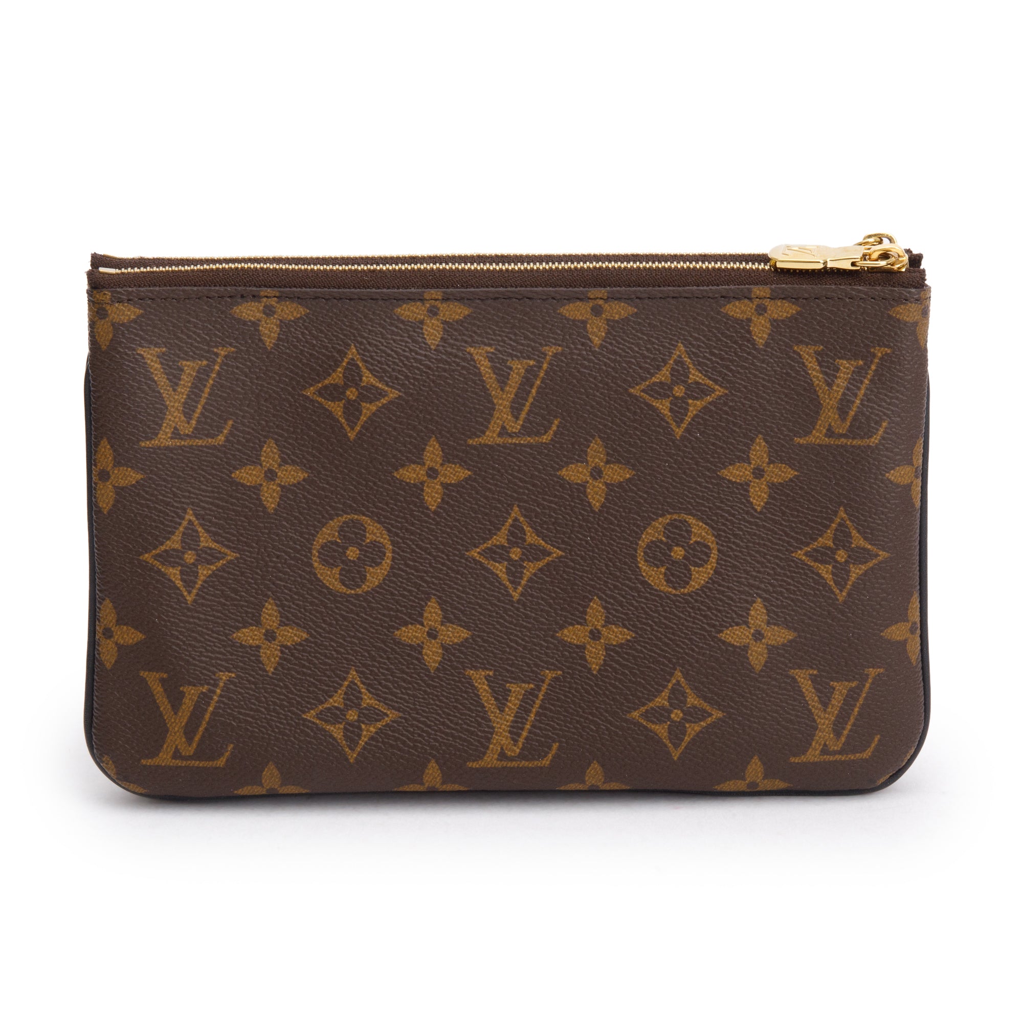 Louis Vuitton 2022 Monogram Giant Reverse & Monogram Double Zip Pochette w/ Strap