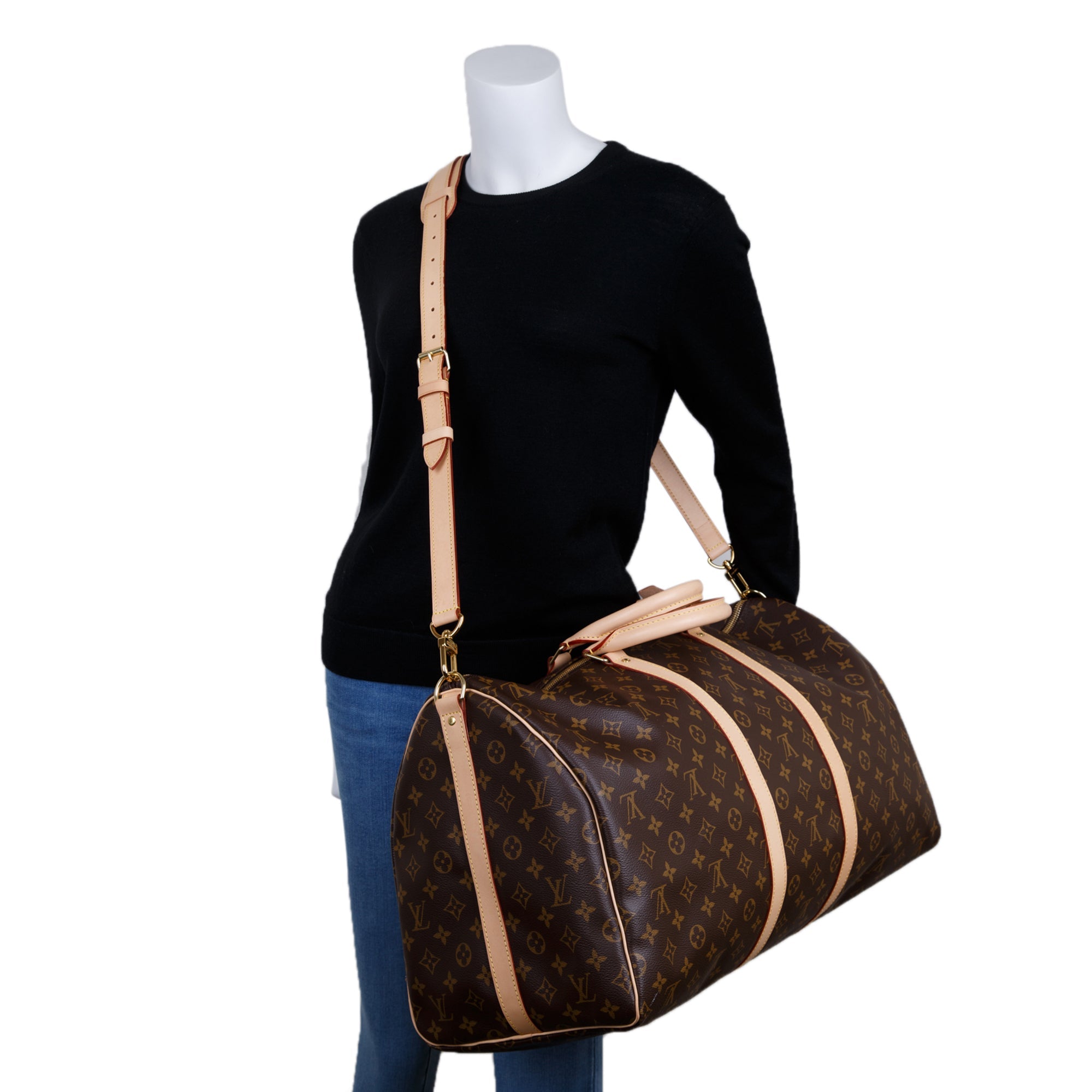Louis Vuitton 2022 Monogram Keepall Bandoulière 55 w/ Box