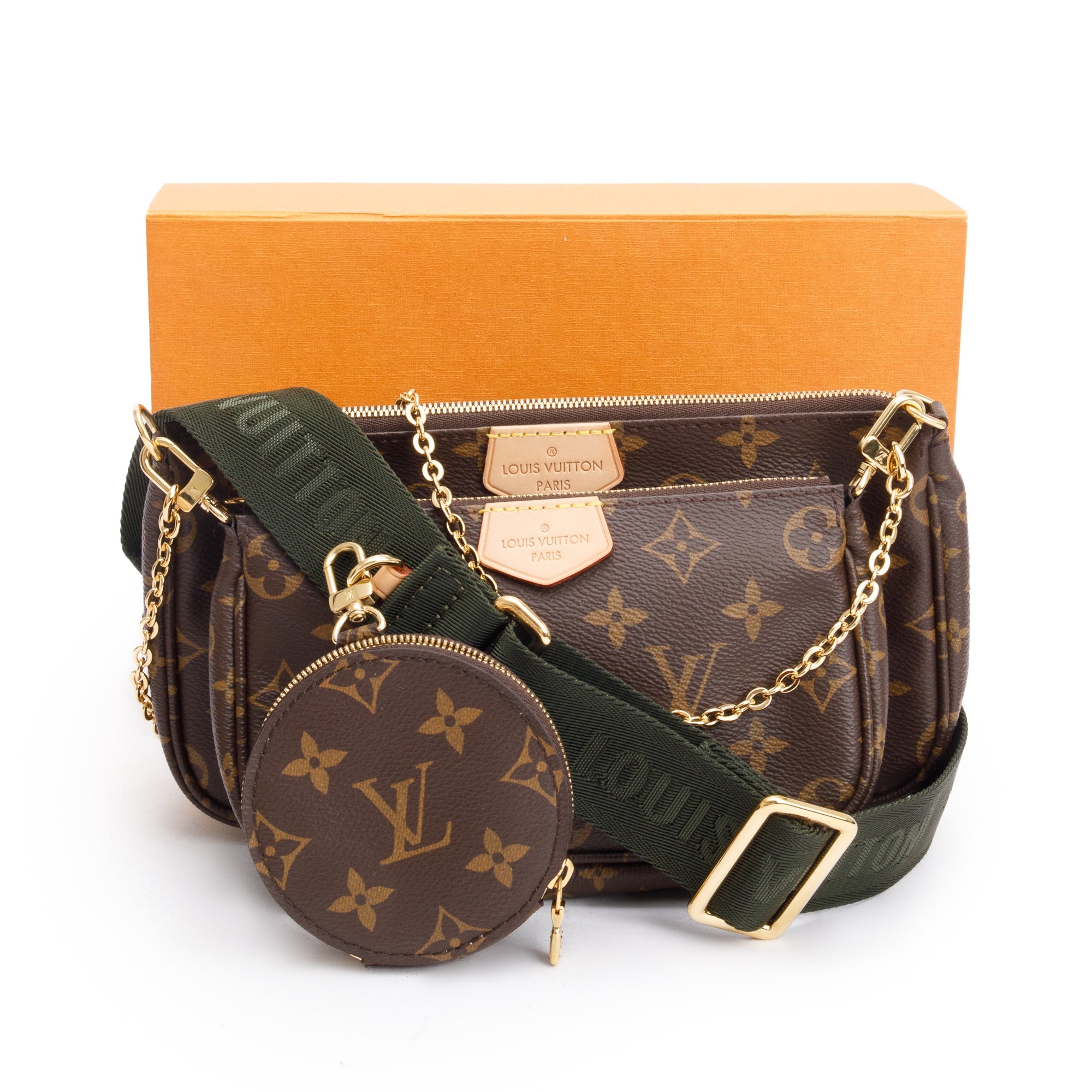 Louis Vuitton 2022 Monogram Khaki Multi-Pochette Accessoires w/ Box