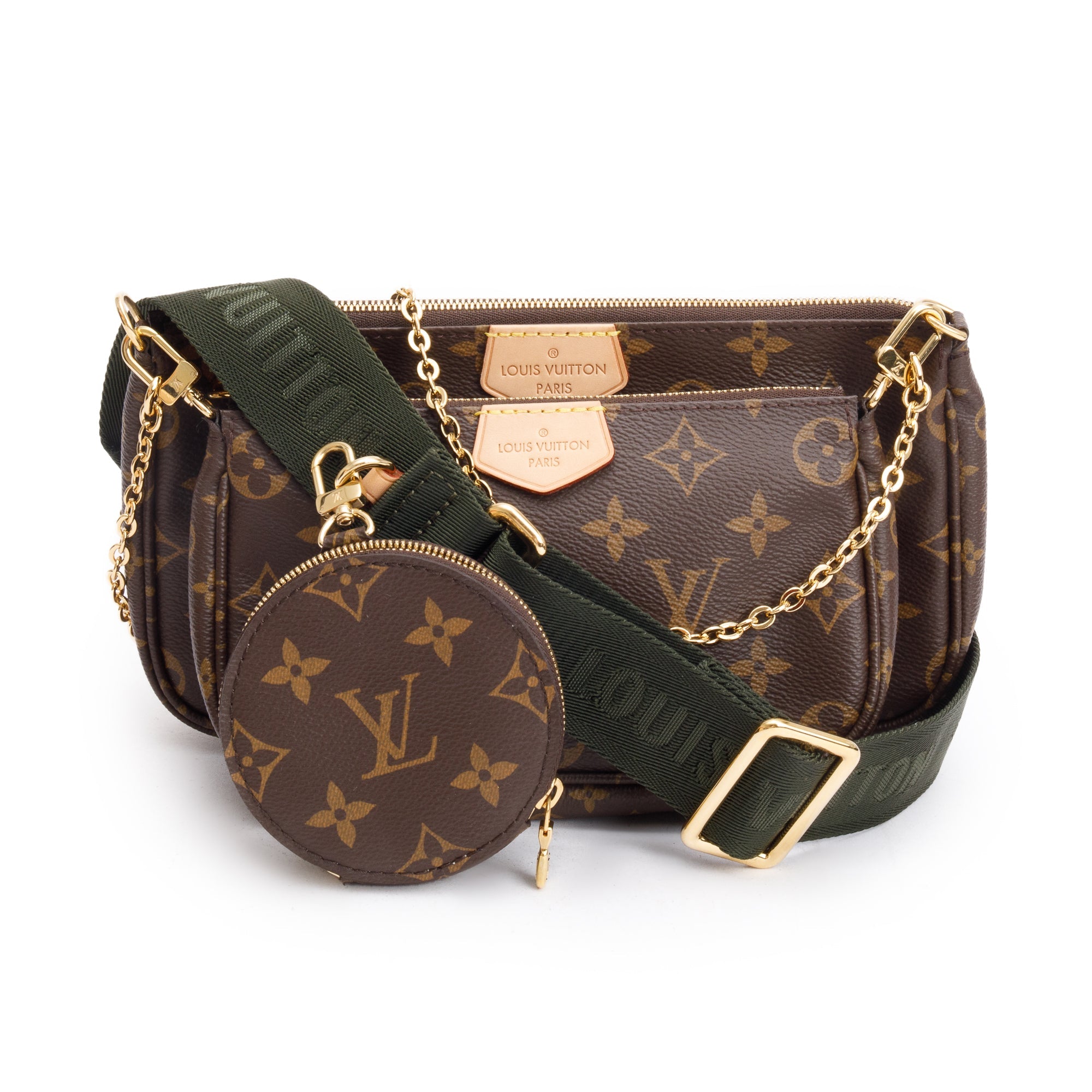 Louis Vuitton 2022 Monogram Khaki Multi-Pochette Accessoires w/ Box